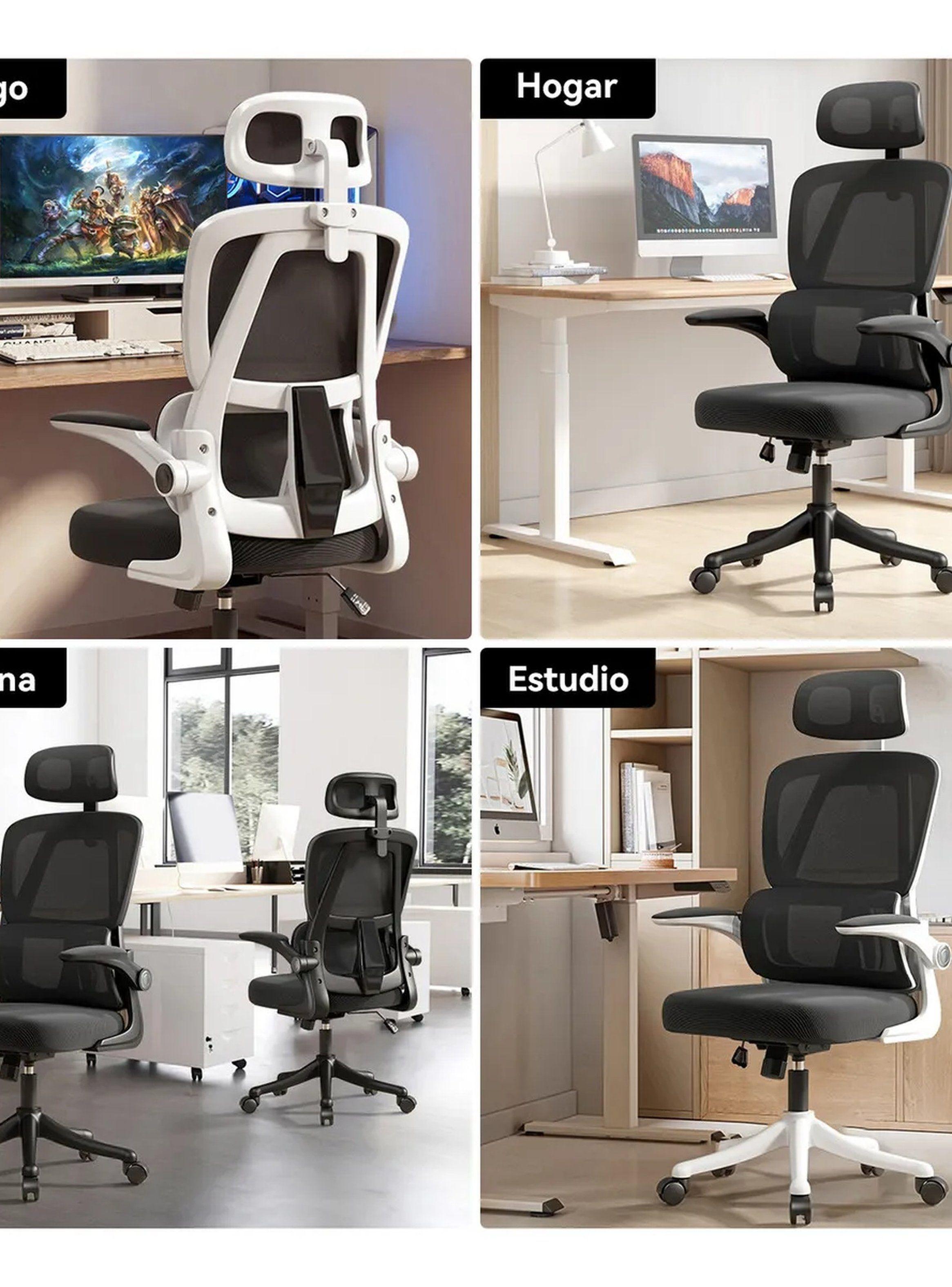 Silla de Oficina Ergonómica Ajustable Respaldo Separado con Soporte Lumbar-7