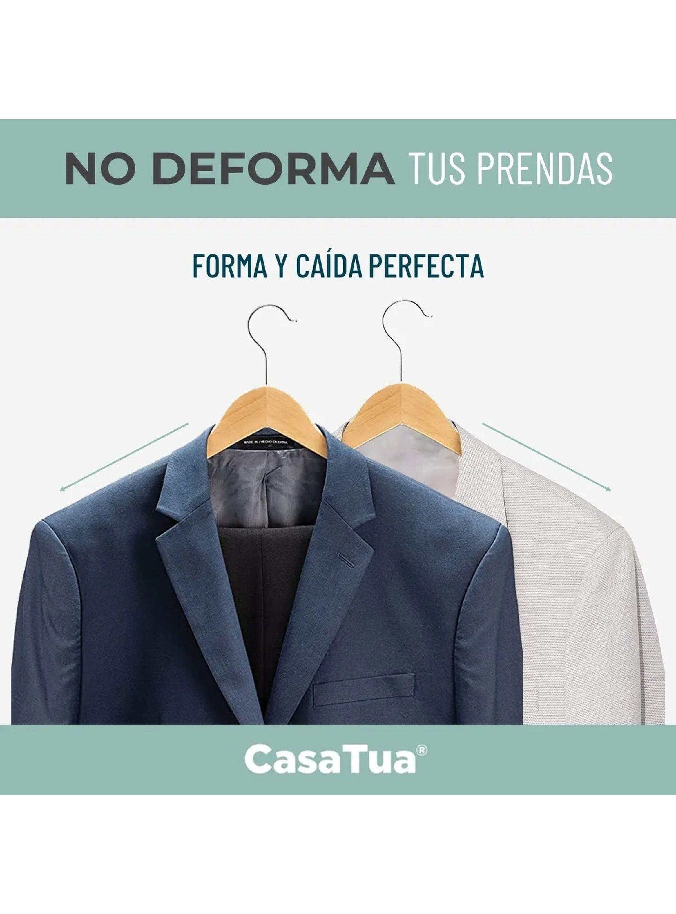 Perchas de Madera Antideslizantes con Goma Pack de 10-3