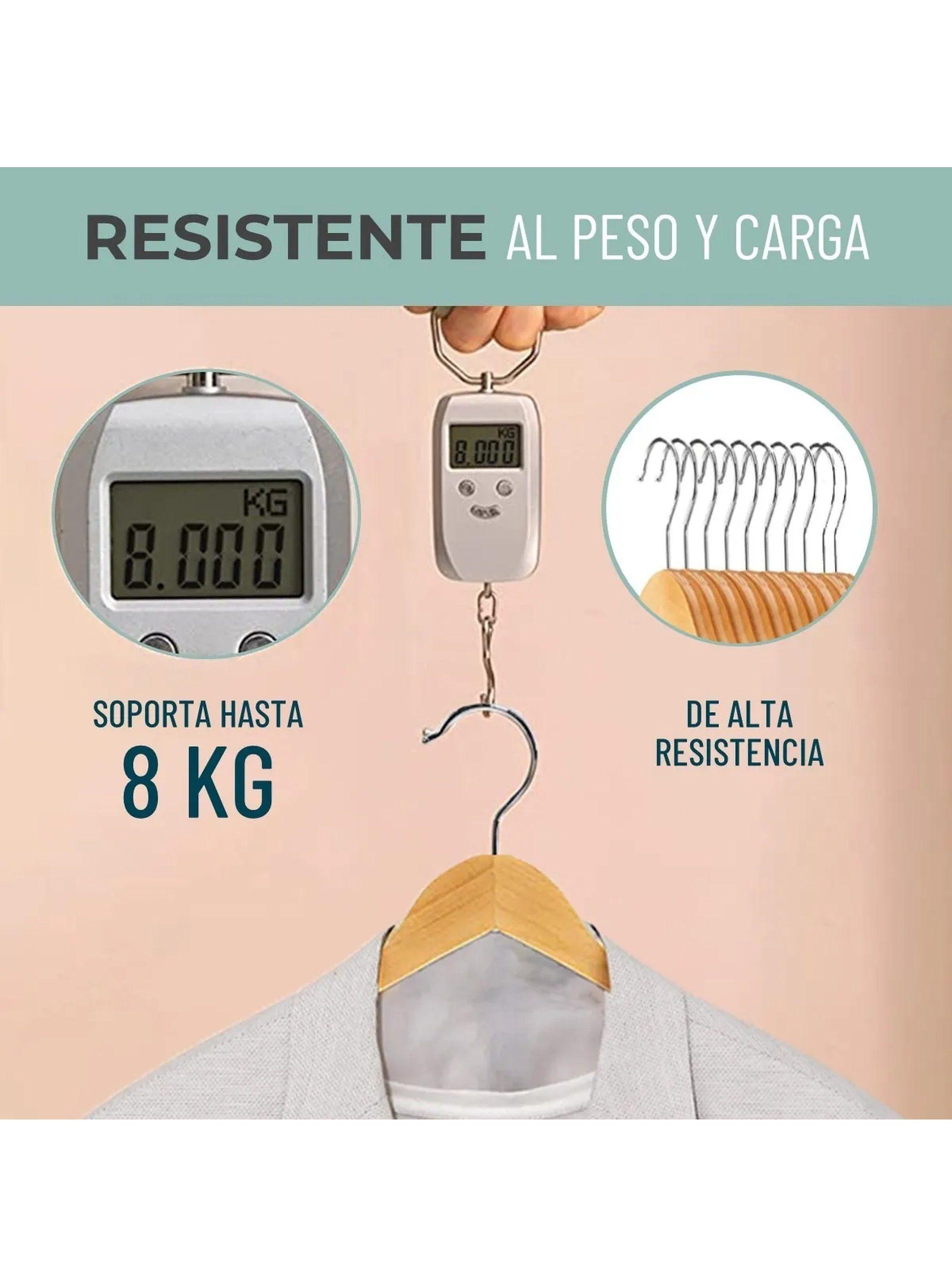 Perchas de Madera Antideslizantes con Goma Pack de 10-6