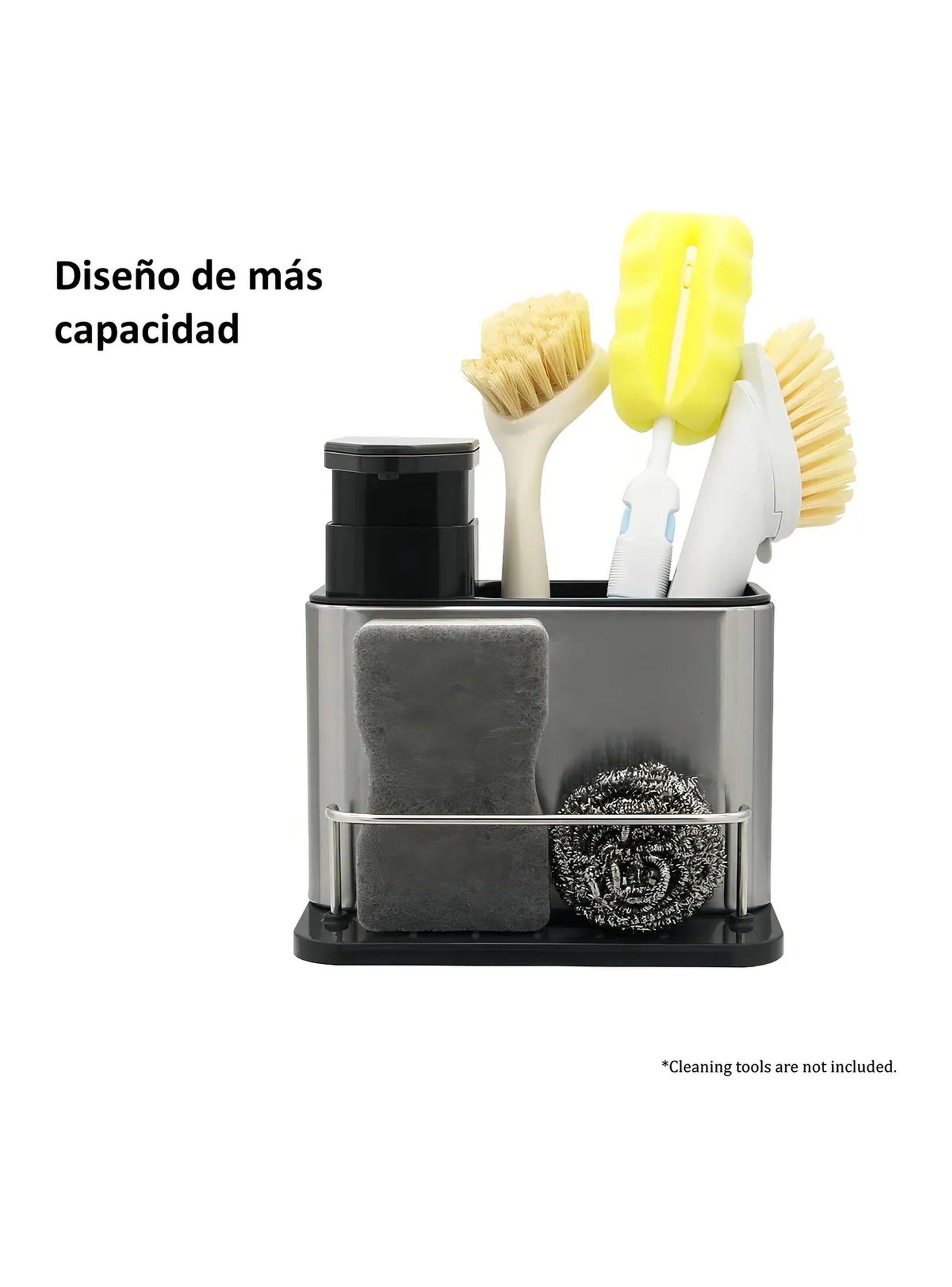 Dispensador de Jabón y Organizador de Cocina Acero Inoxidable-1