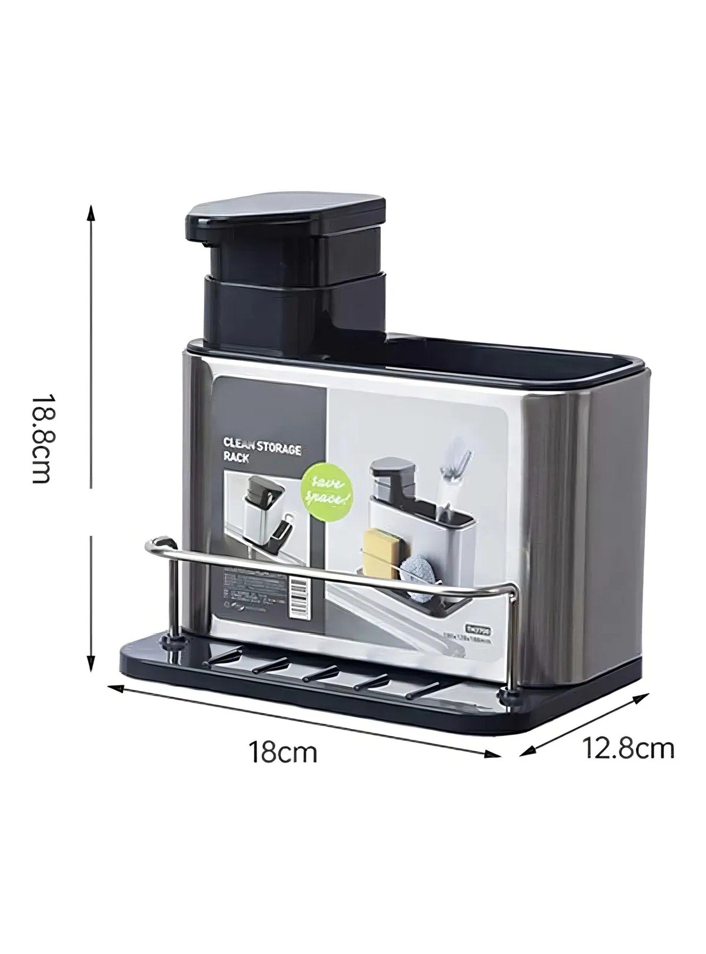 Dispensador de Jabón y Organizador de Cocina Acero Inoxidable-4