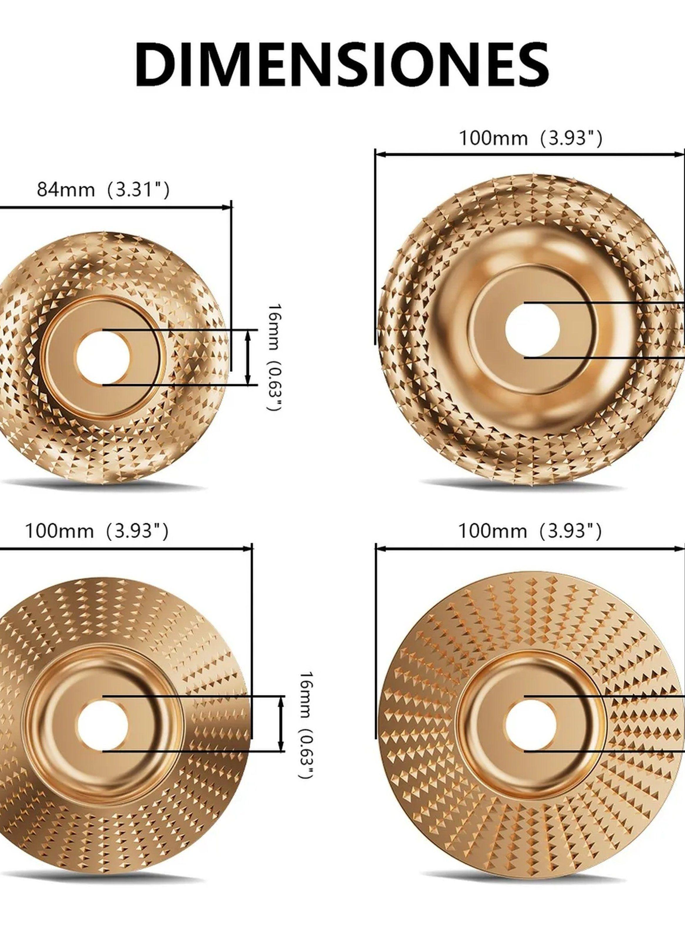 Disco Abrasivo para Amoladora Metal Madera 4 Piezas-3