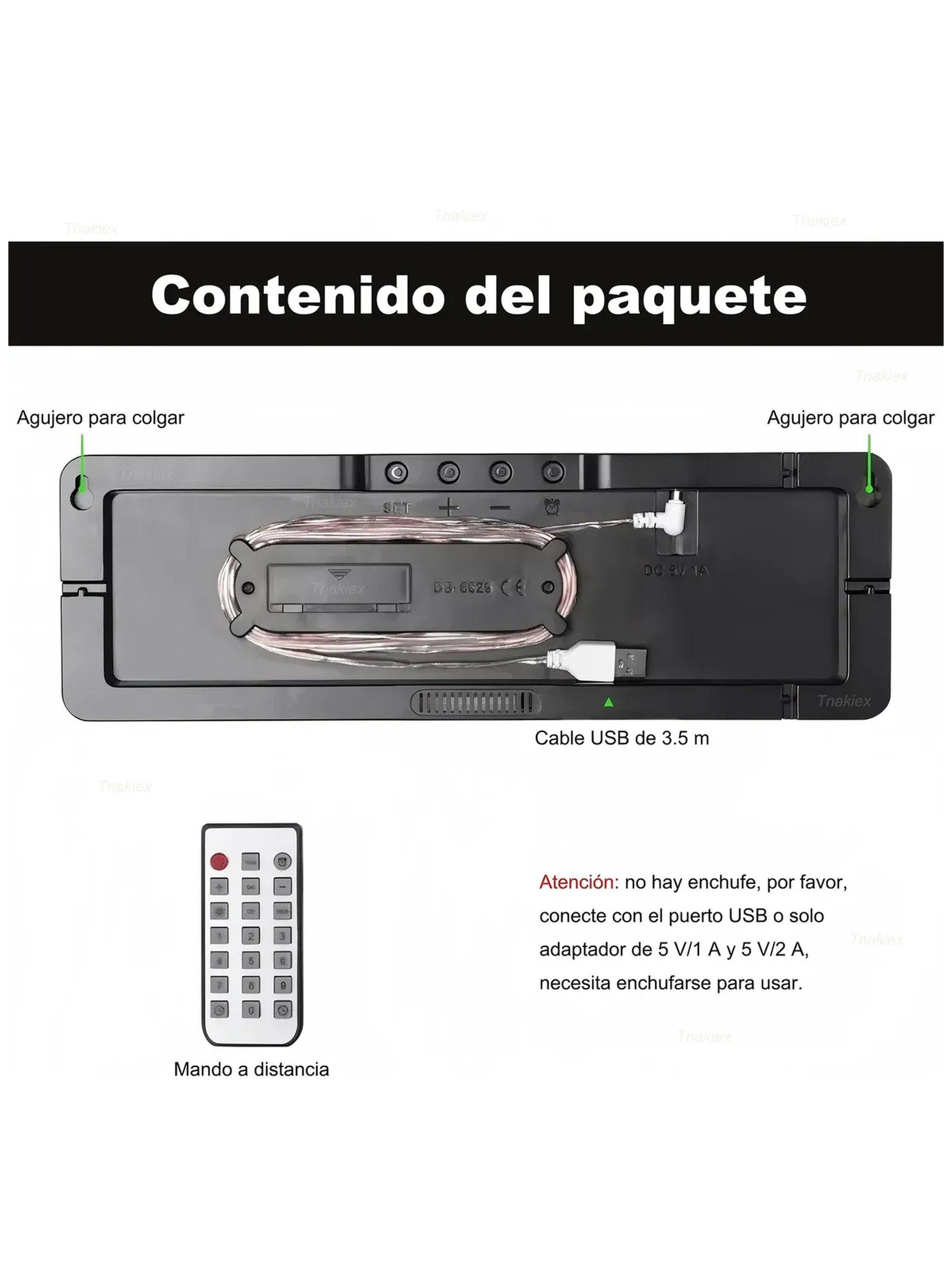 Reloj Digital LED de Pared 13 Pulgadas Control Remoto-5