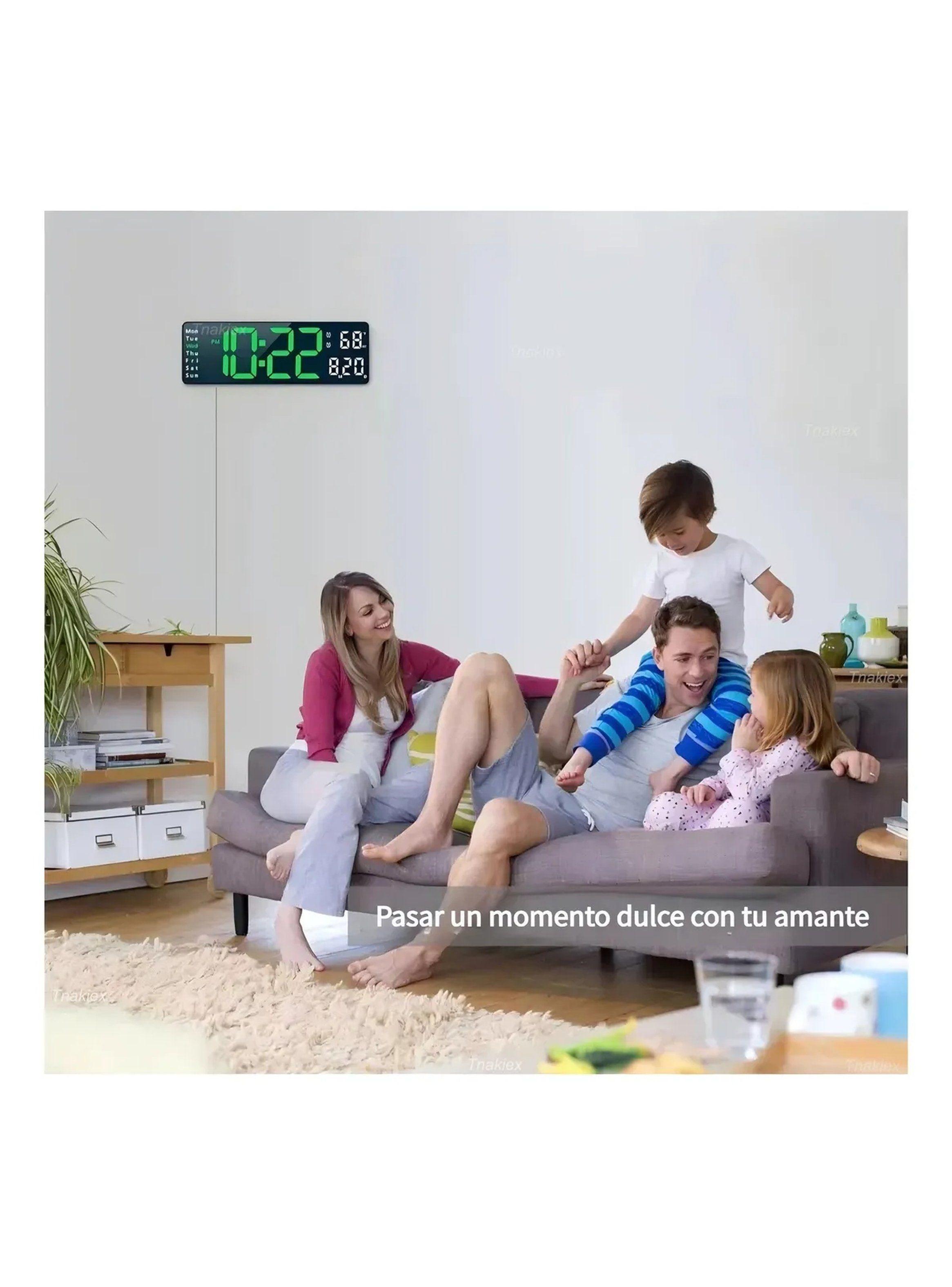 Reloj Digital LED de Pared 13 Pulgadas Control Remoto-8