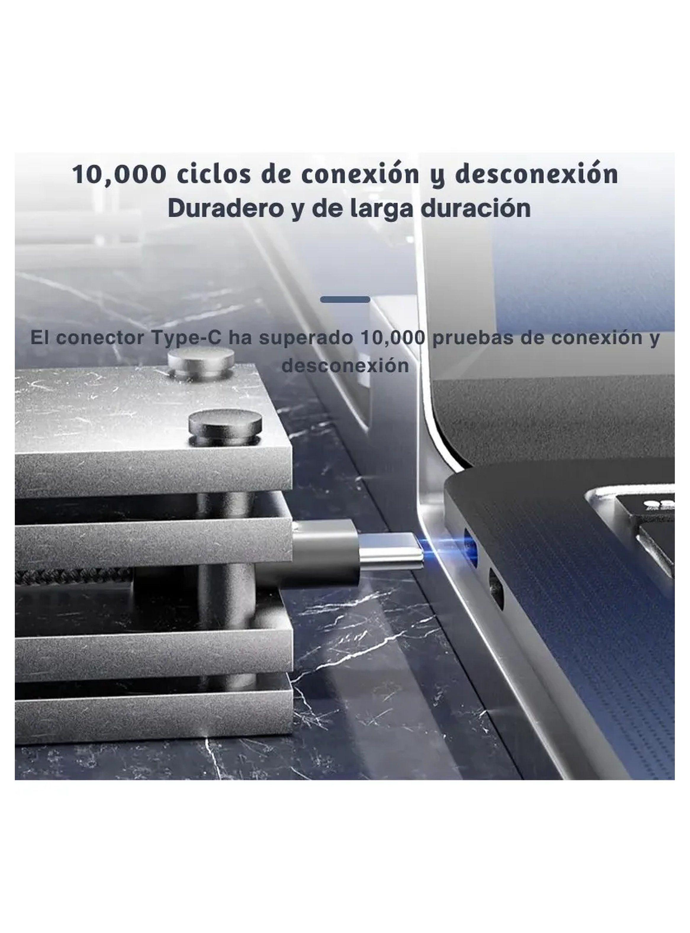 Cable USB-C Trenzado 240W 8K@60Hz Multipantalla-4