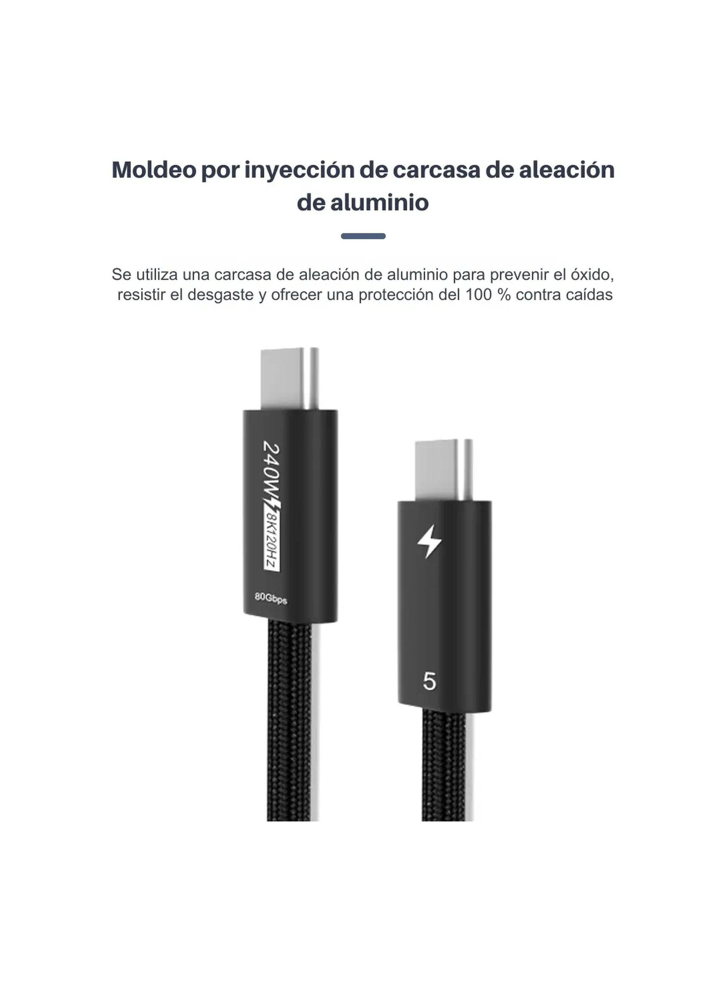 Cable USB-C Trenzado 240W 8K@60Hz Multipantalla-5