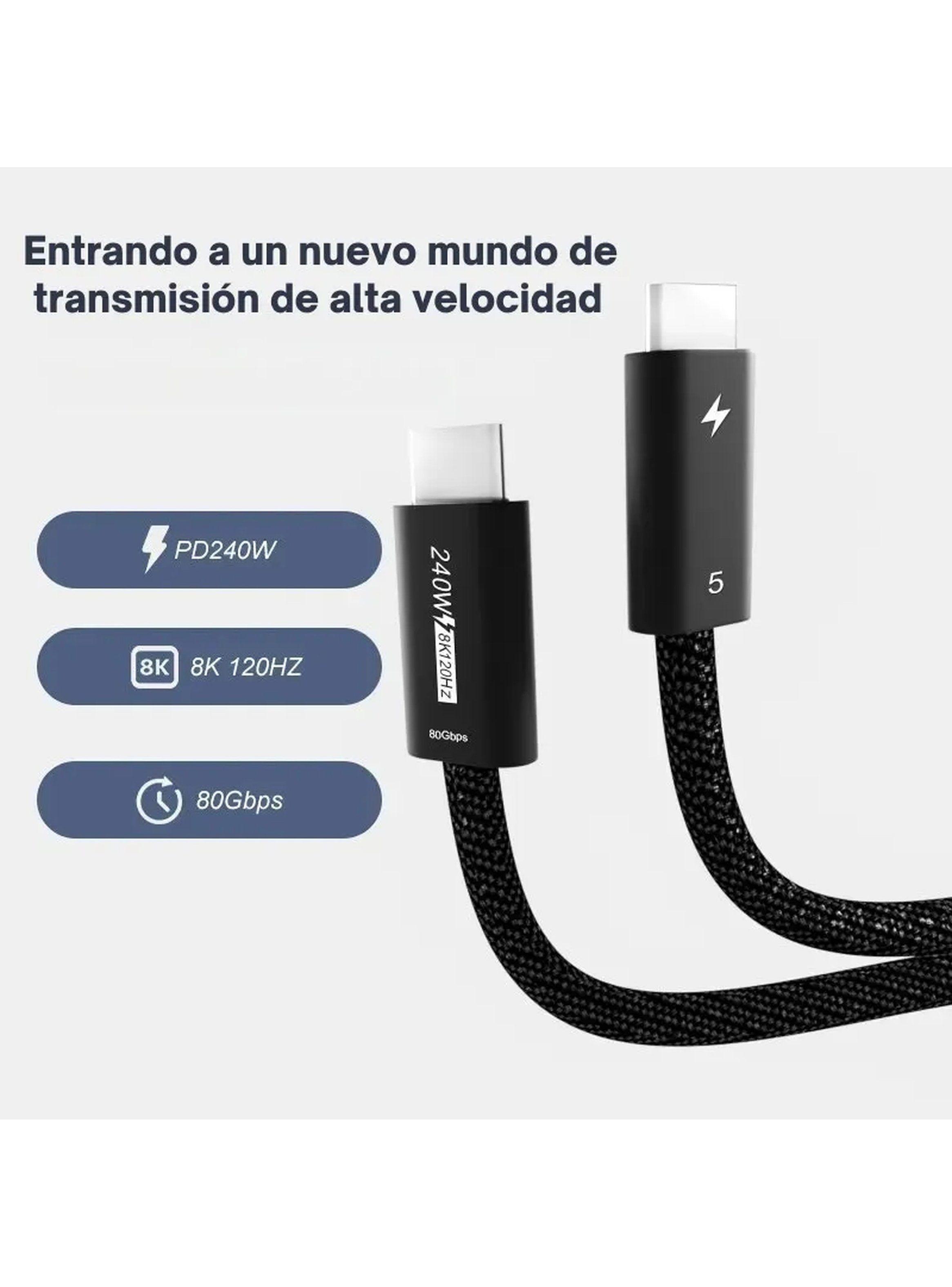 Cable USB-C Trenzado 240W 8K@60Hz Multipantalla-8