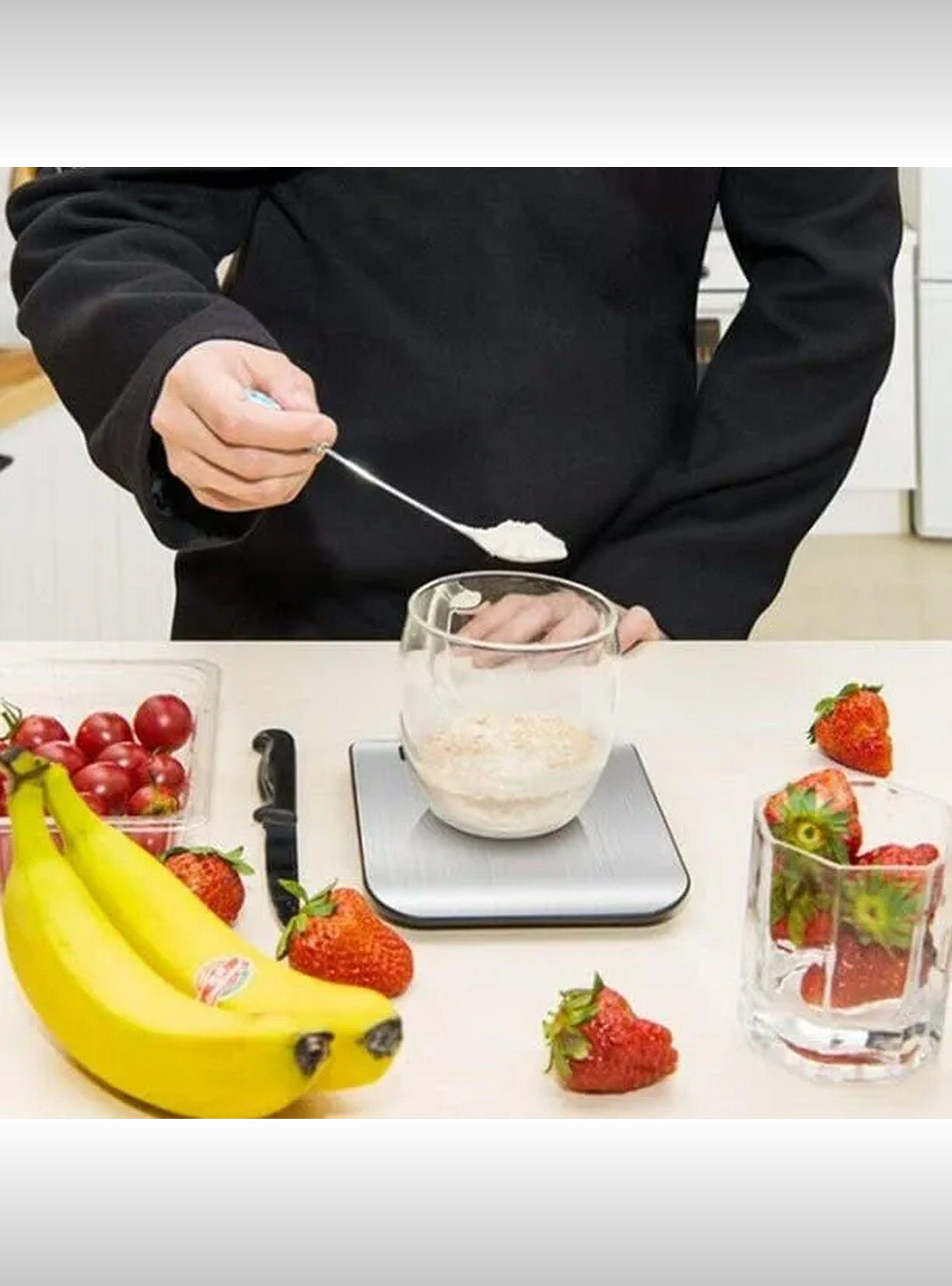 Báscula Digital Cocina Acero Inoxidable Pantalla LCD 5kg-3