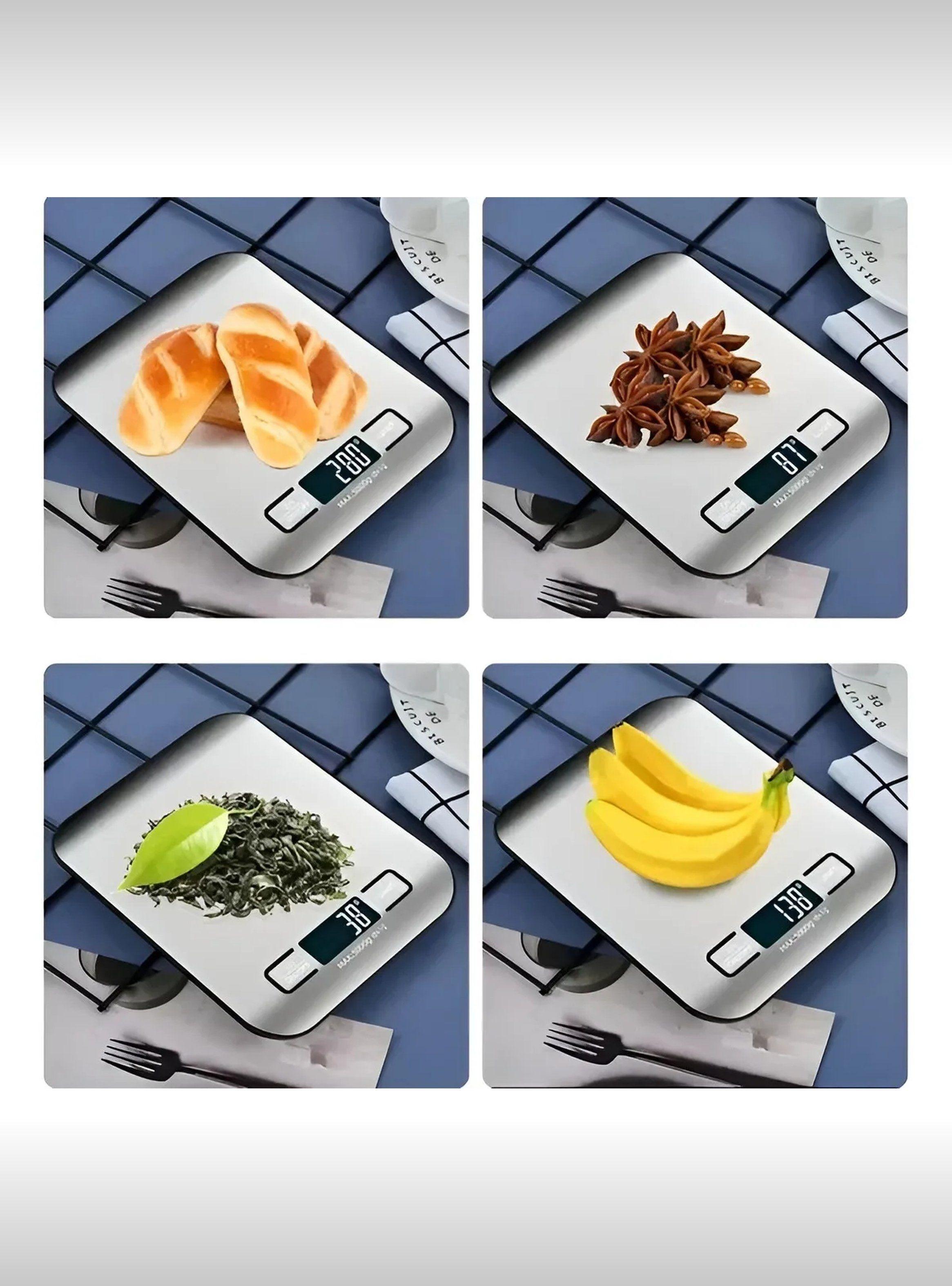 Báscula Digital Cocina Acero Inoxidable Pantalla LCD 5kg-7