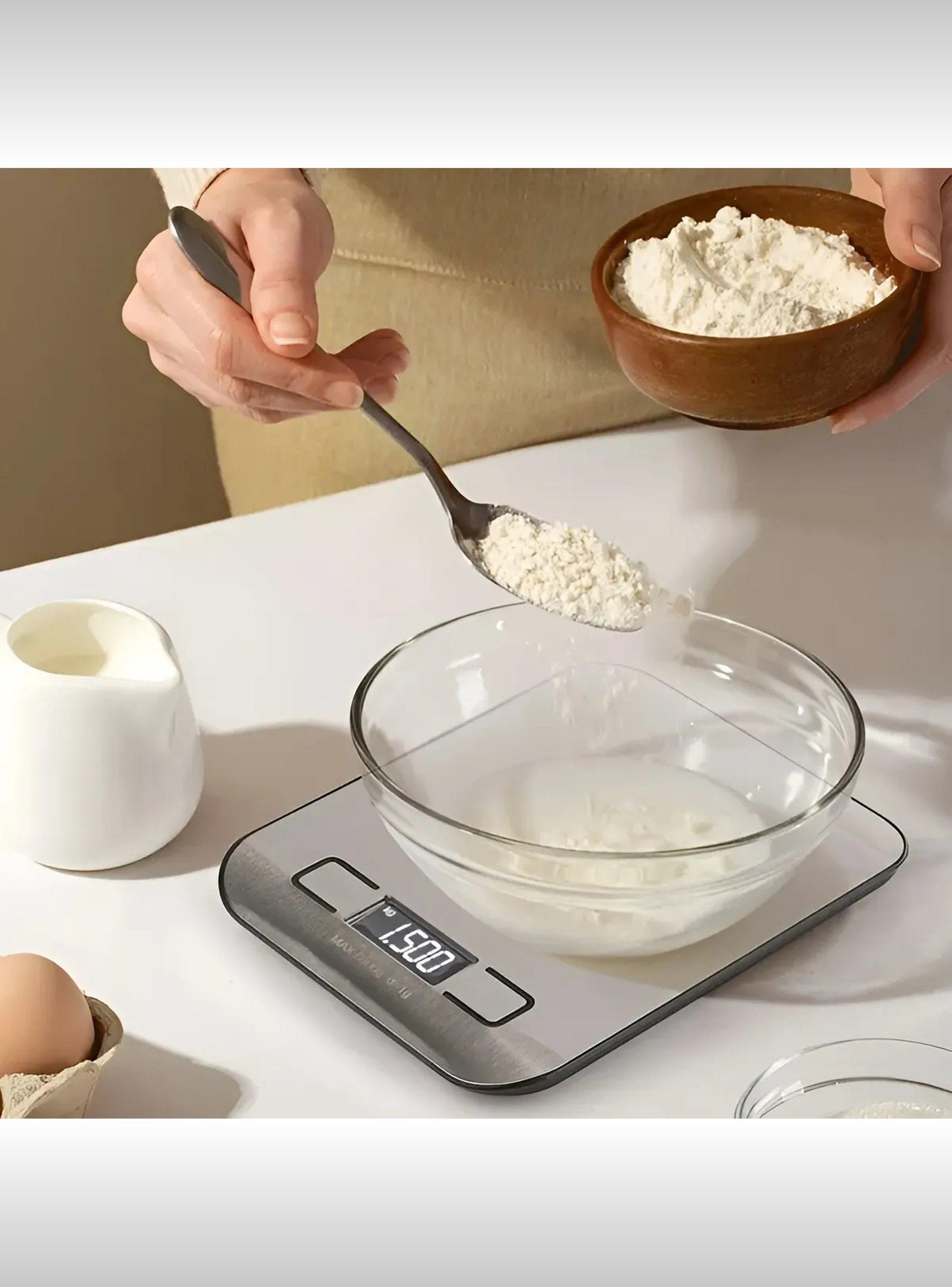 Báscula Digital Cocina Acero Inoxidable Pantalla LCD 5kg-8