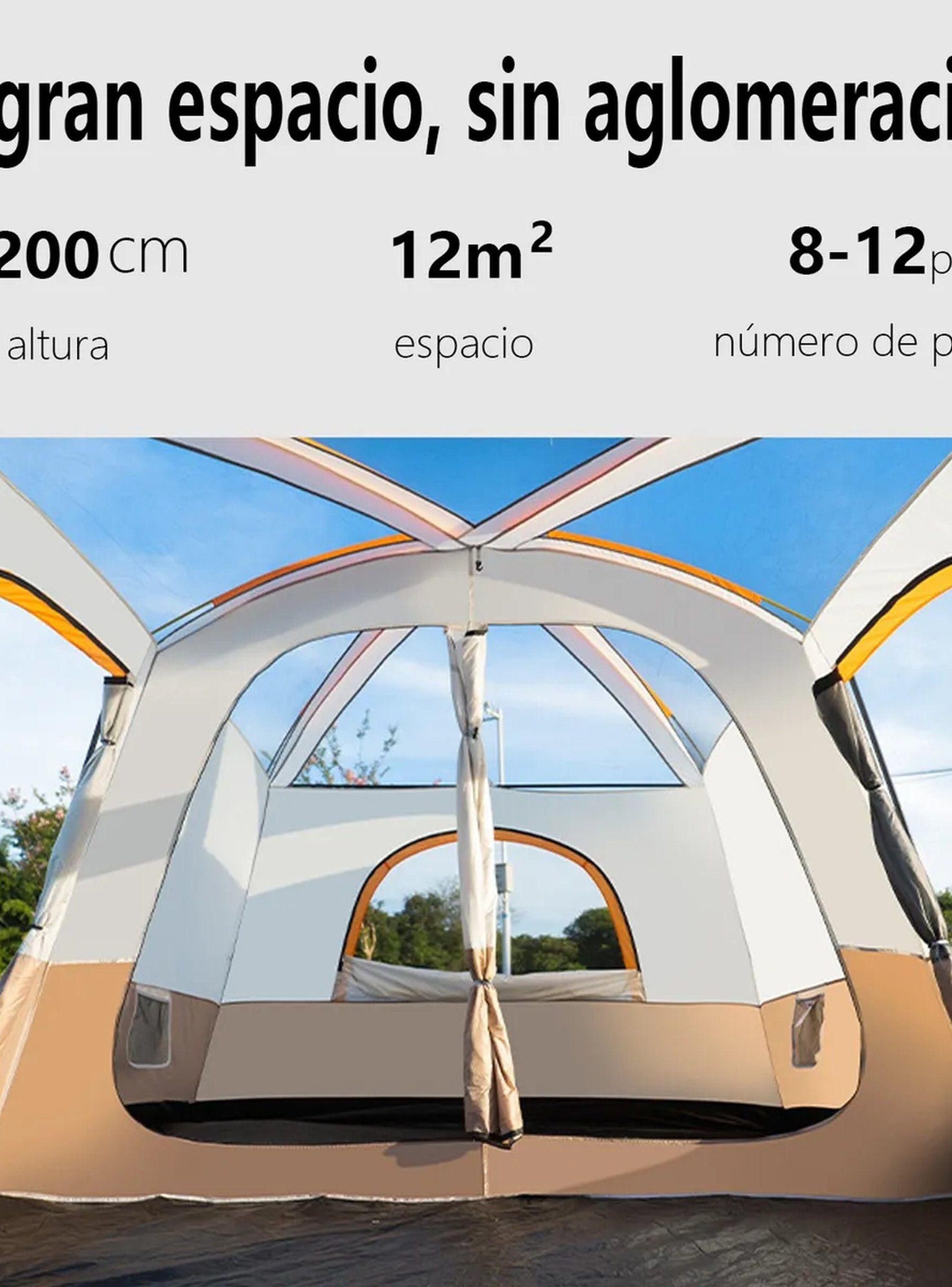 Carpa de Campaña Familiar Oxford Antisol 10 Personas Impermeable-4