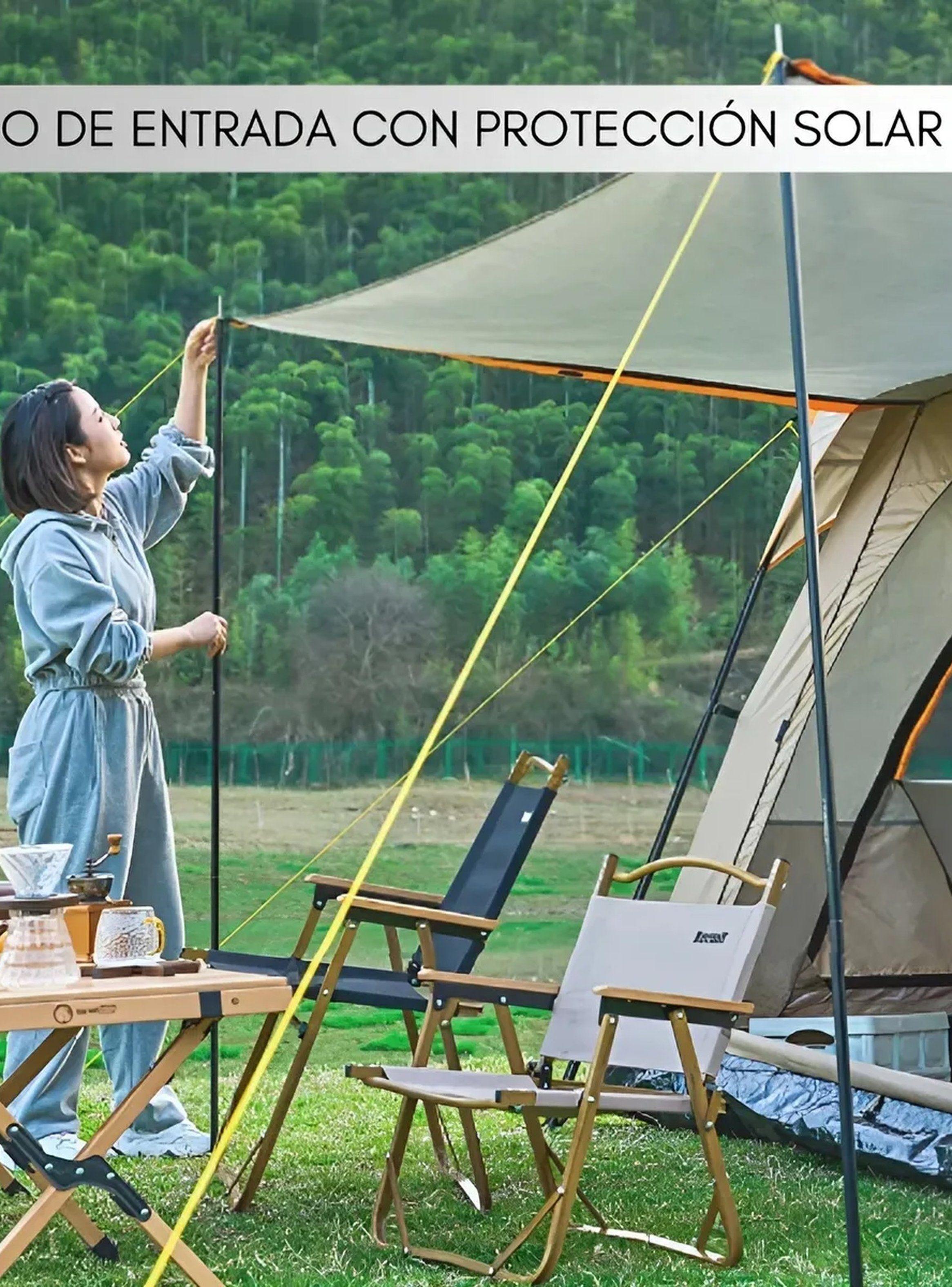 Carpa de Campaña Familiar Oxford Antisol 10 Personas Impermeable-6