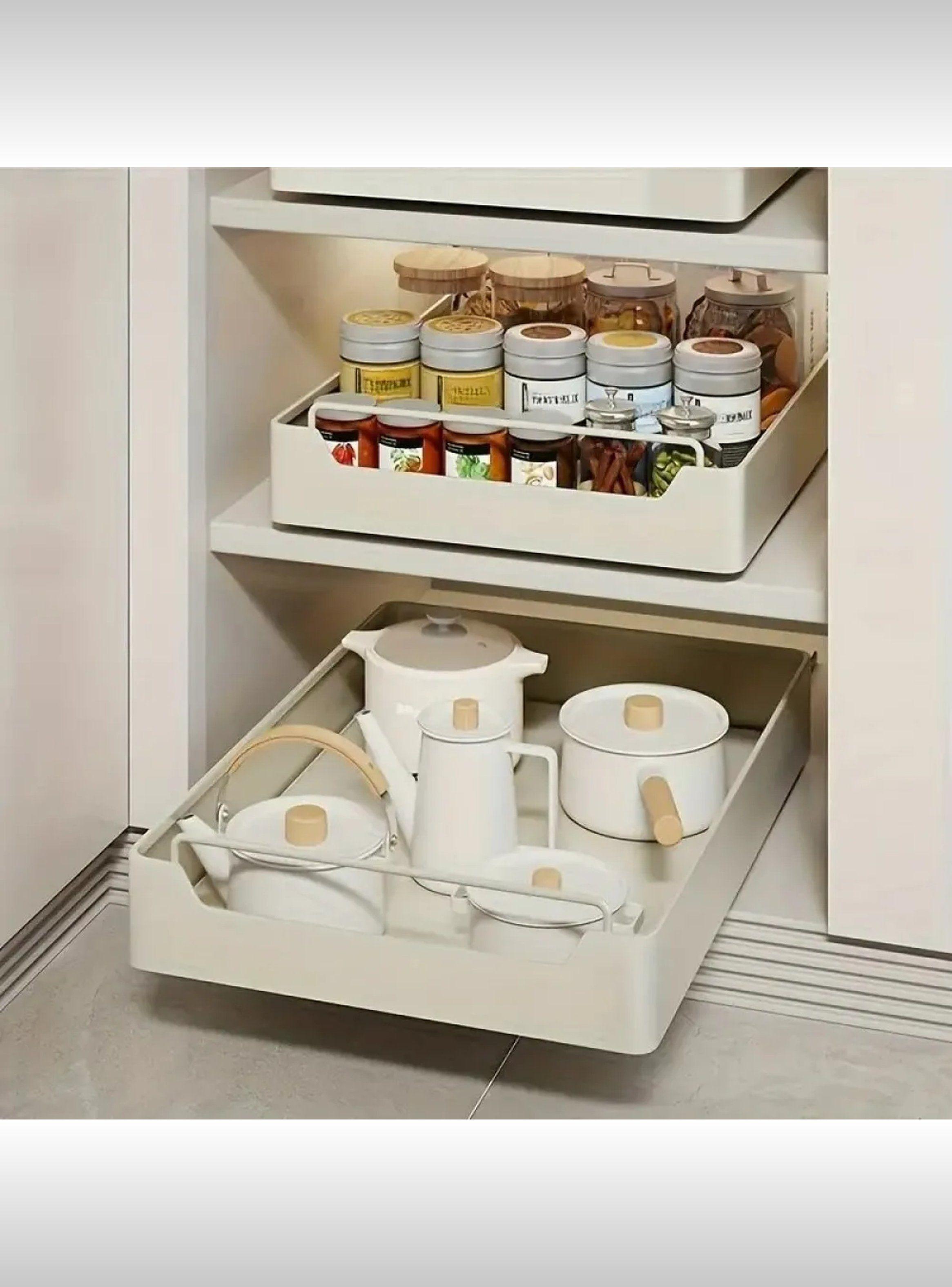 Organizador de Cocina Plástico Multifuncional Adhesivo Blanco-1