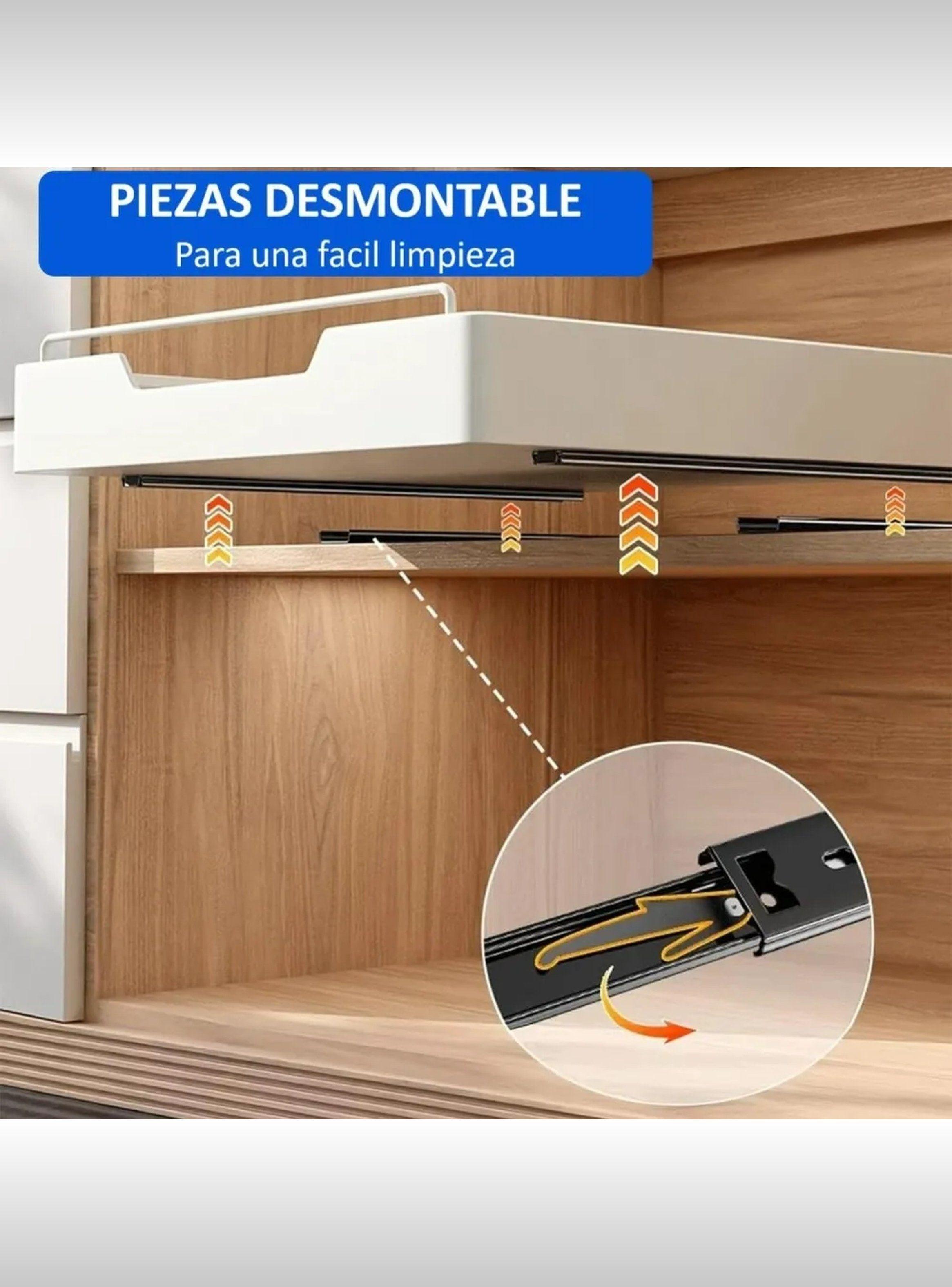 Organizador de Cocina Plástico Multifuncional Adhesivo Blanco-6