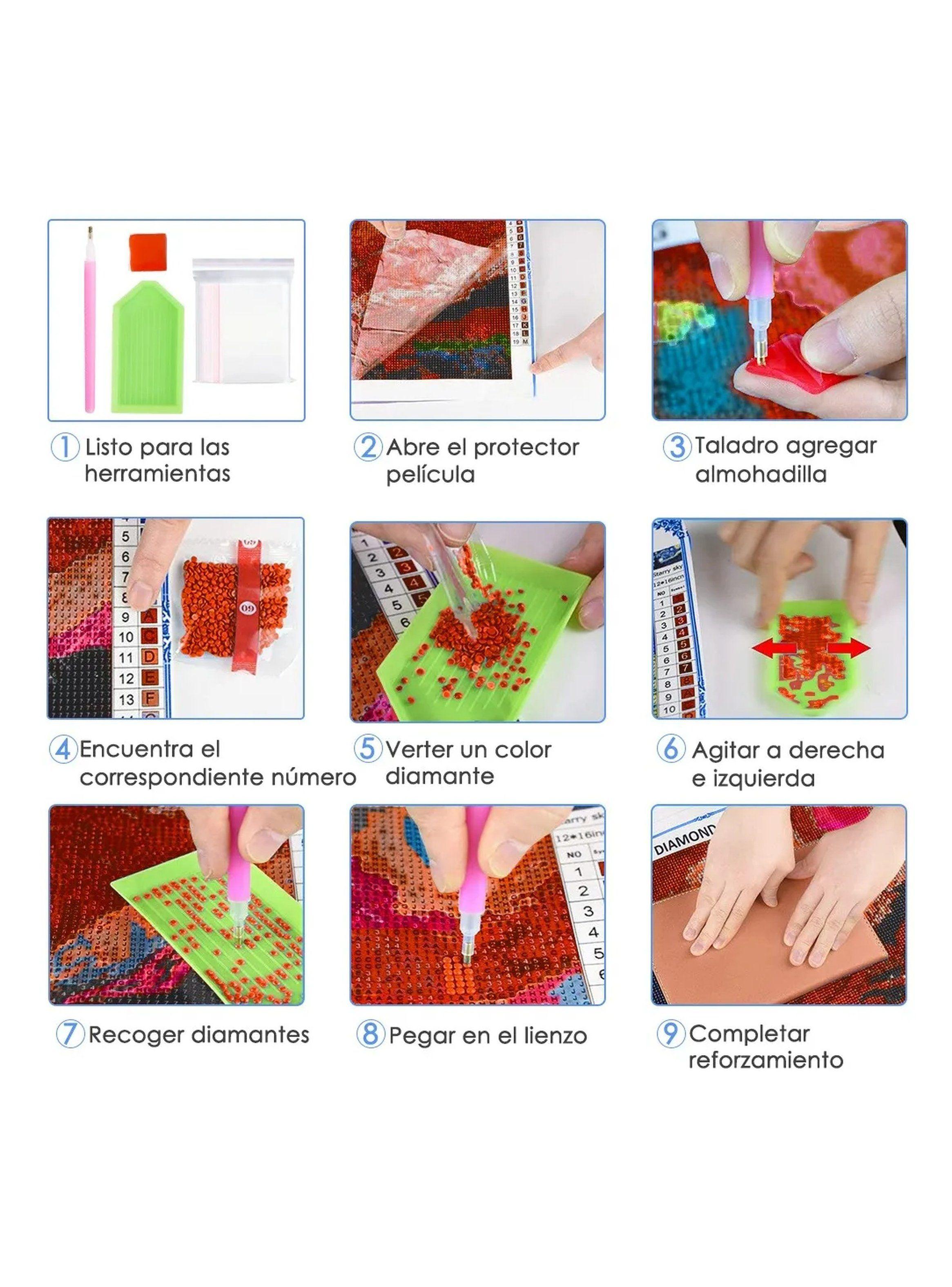 Kit de Pintura de Diamantes 30x40cm Impermeable Adhesivo-5