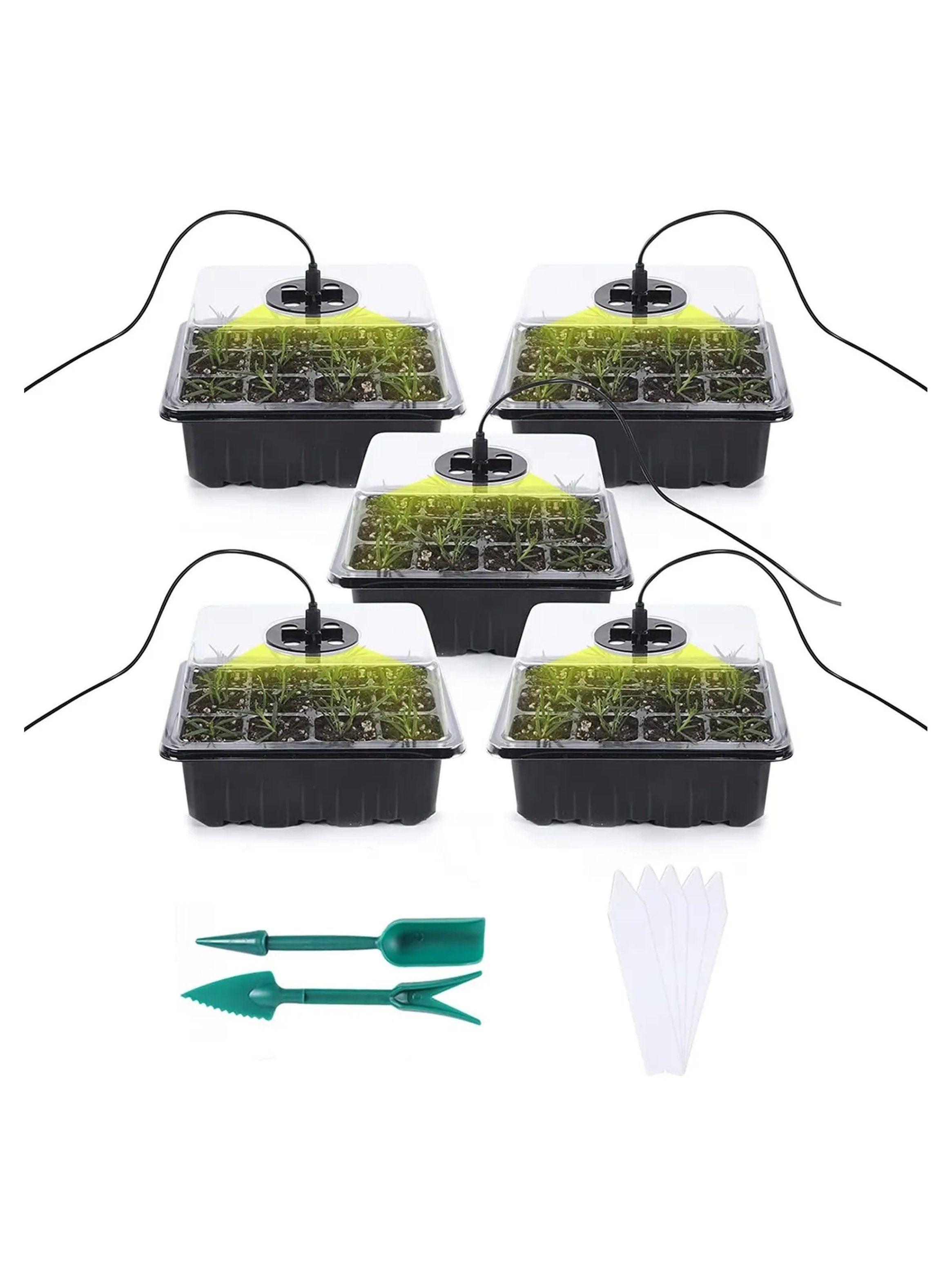 Kit de Germinación Hidropónico 5 Piezas con Luz LED y Herramientas-1