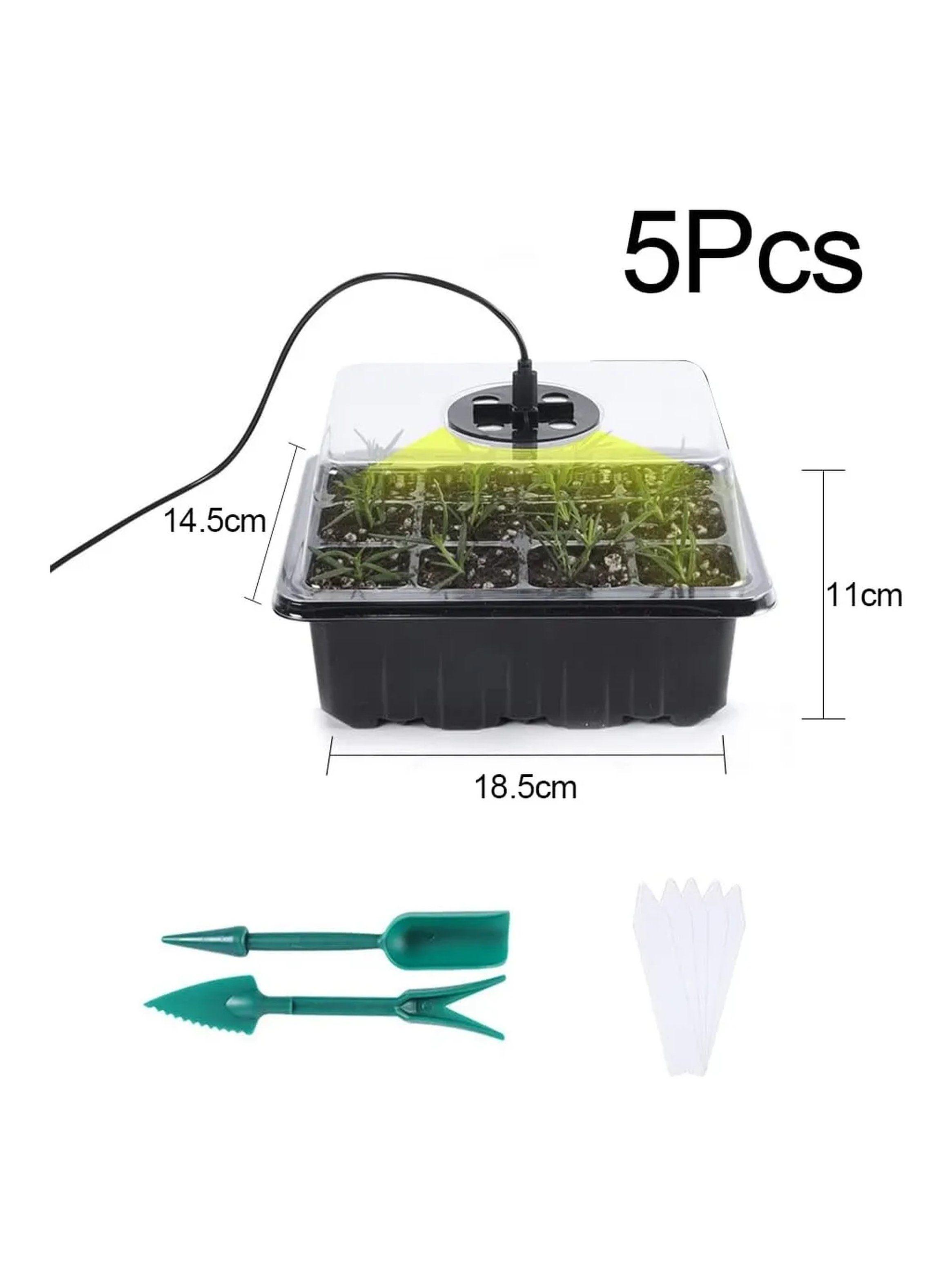 Kit de Germinación Hidropónico 5 Piezas con Luz LED y Herramientas-2