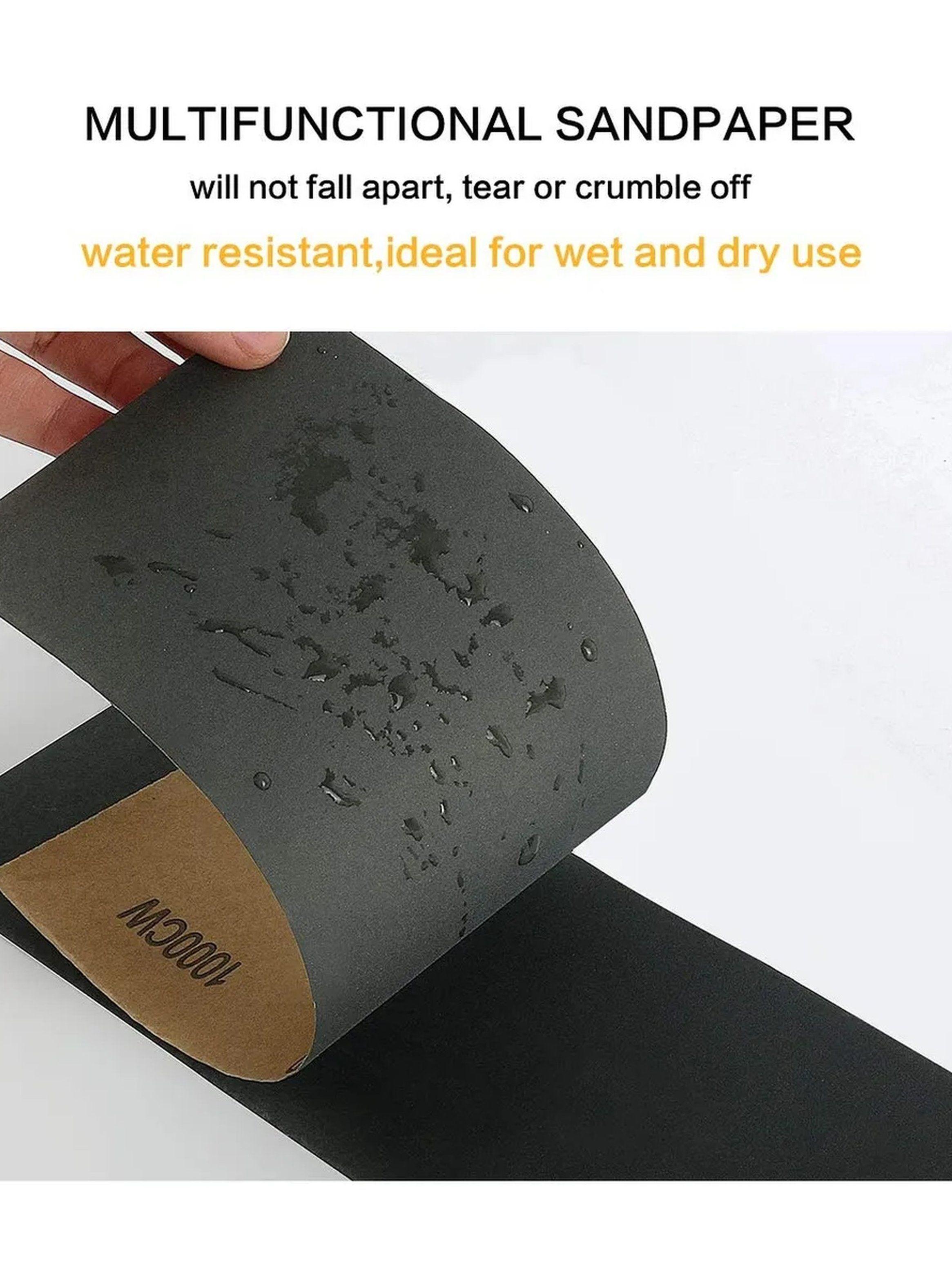 Lijadora Manual con Clip Metálico y Hojas de Lija Multiusos | 600 a 3000 Grit-3