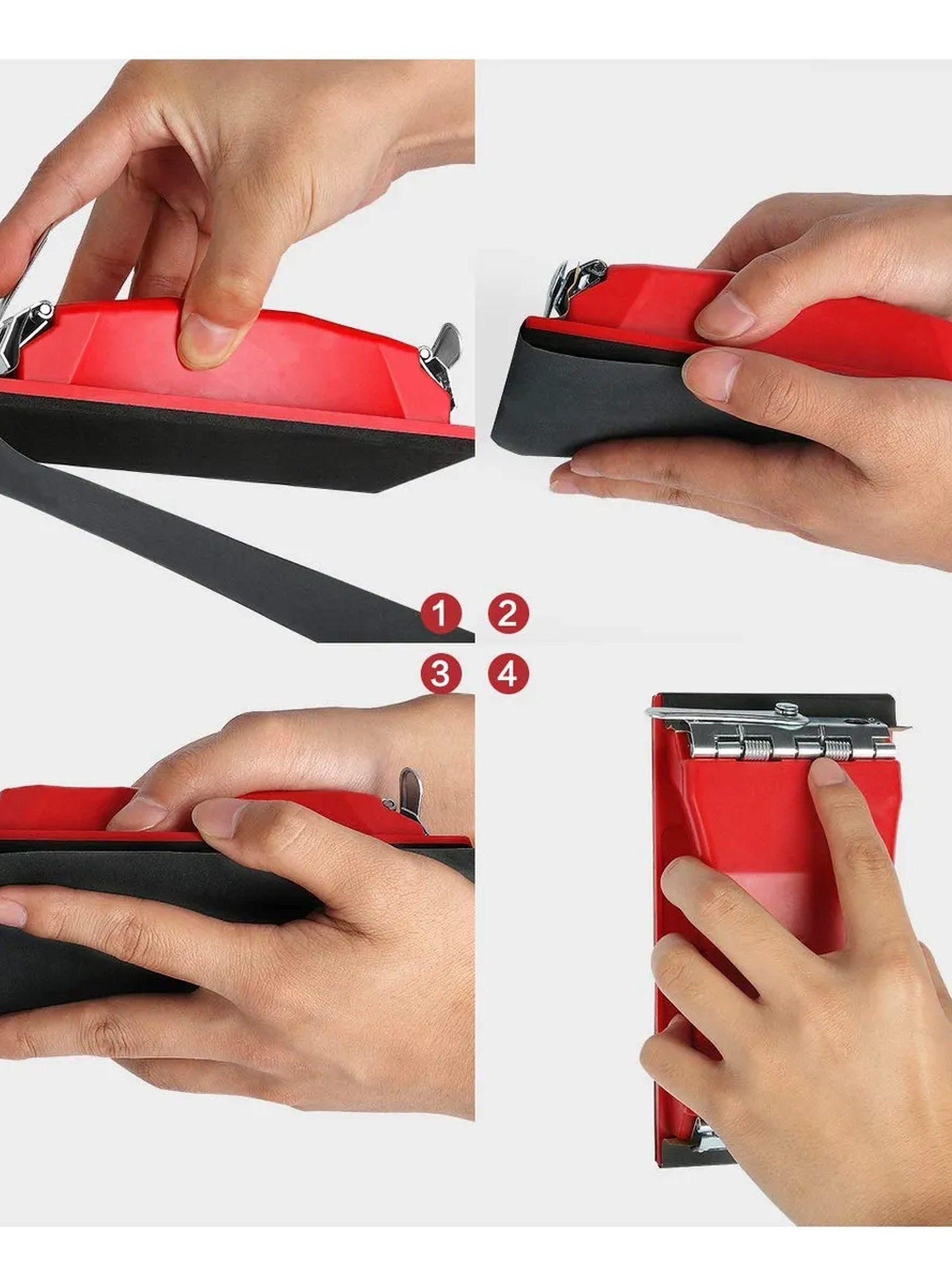 Lijadora Manual con Clip Metálico y Hojas de Lija Multiusos | 600 a 3000 Grit-5