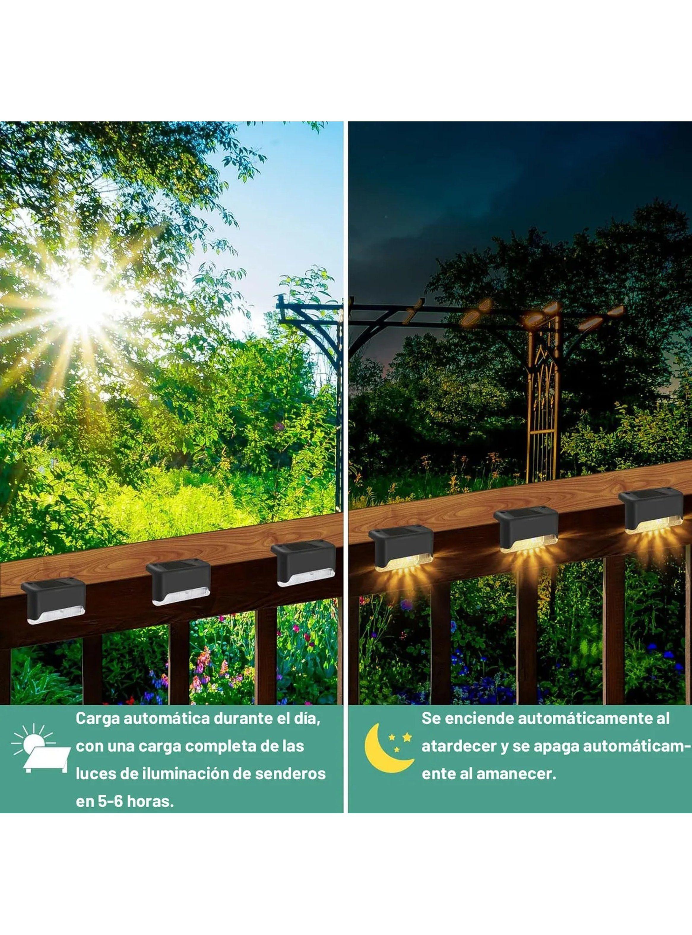 Lámparas LED Solares para Exteriores IP44 Automáticas 8 Piezas-3