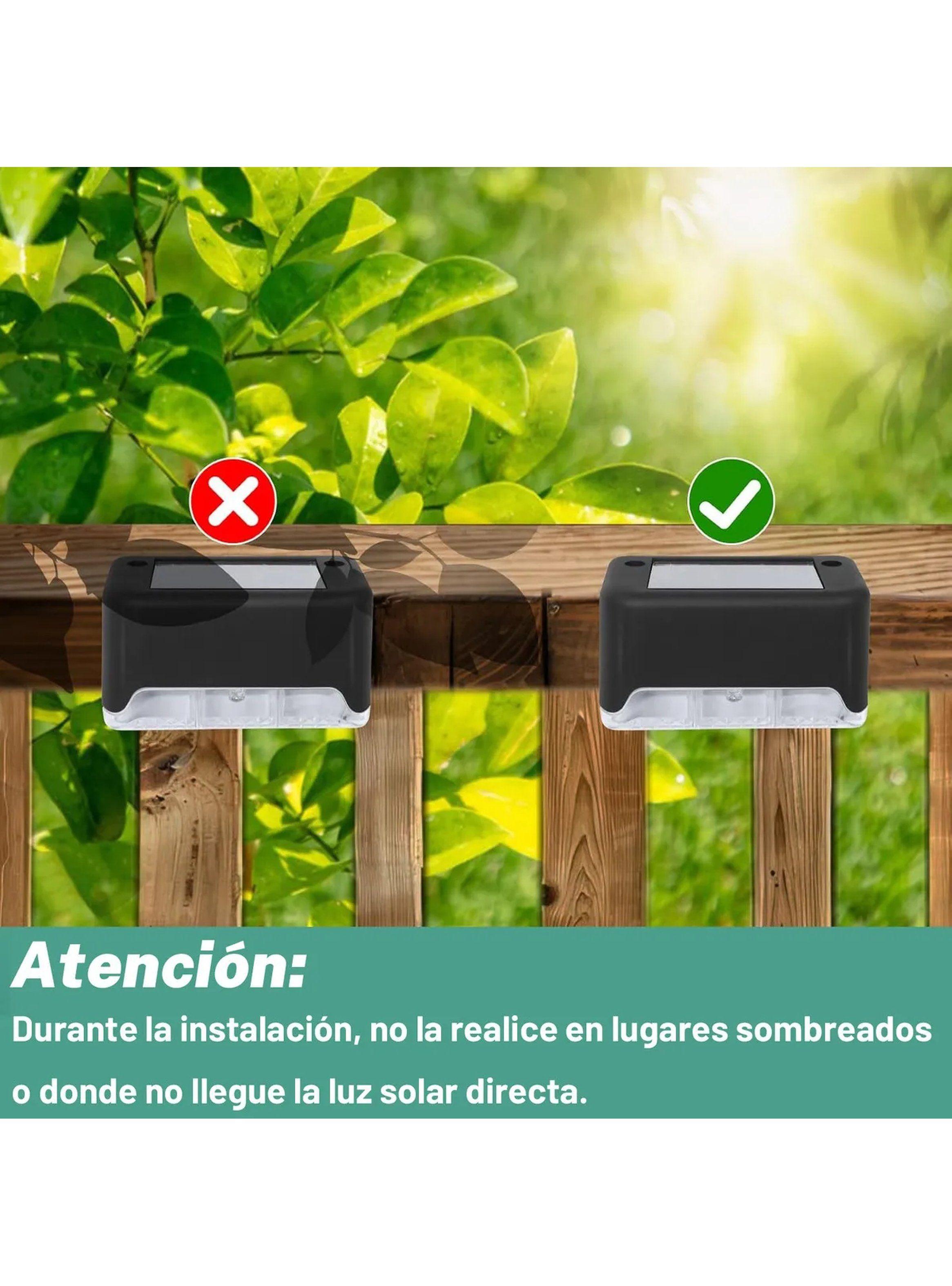 Lámparas LED Solares para Exteriores IP44 Automáticas 8 Piezas-4