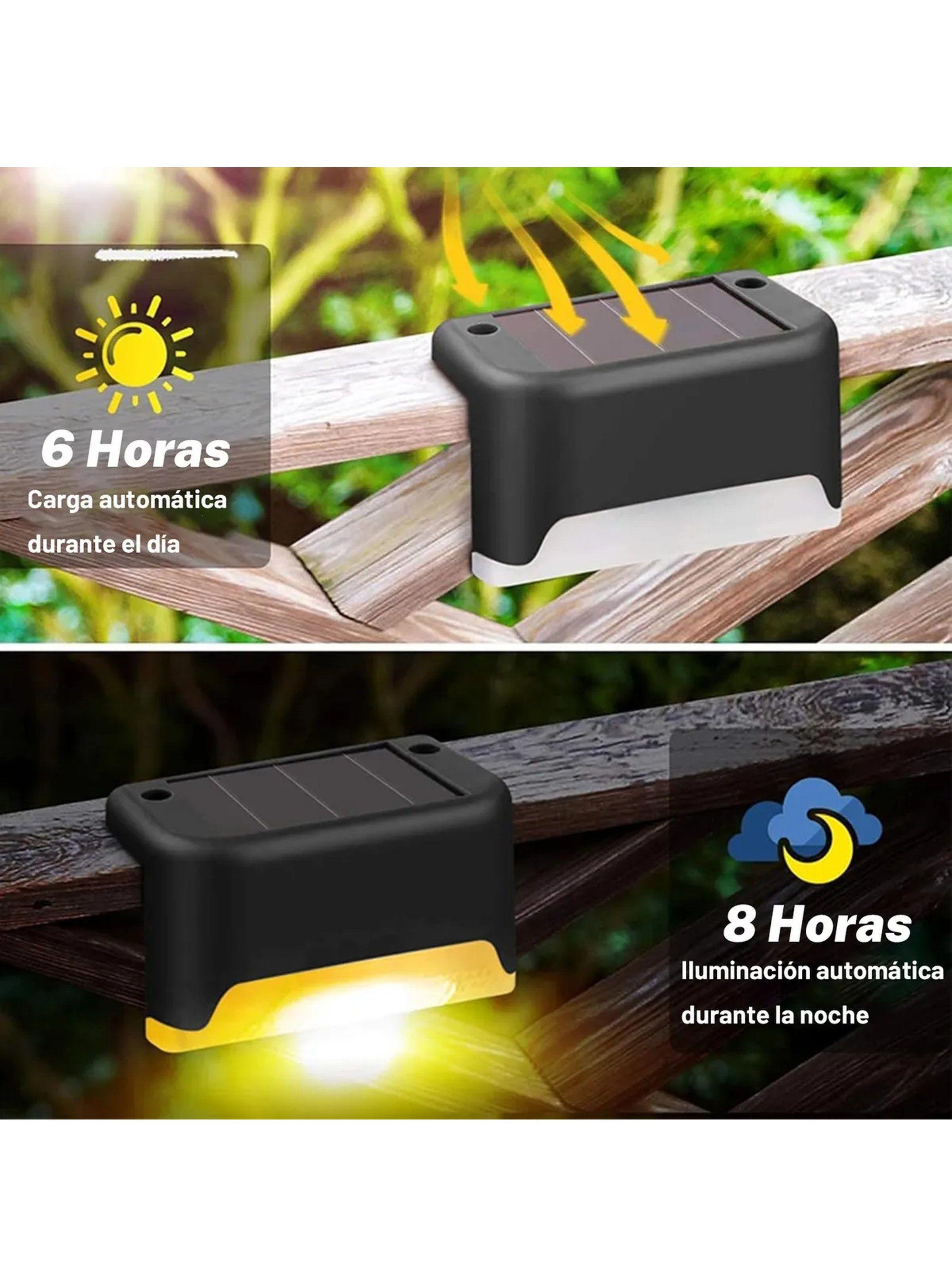 Lámparas LED Solares para Exteriores IP44 Automáticas 8 Piezas-5