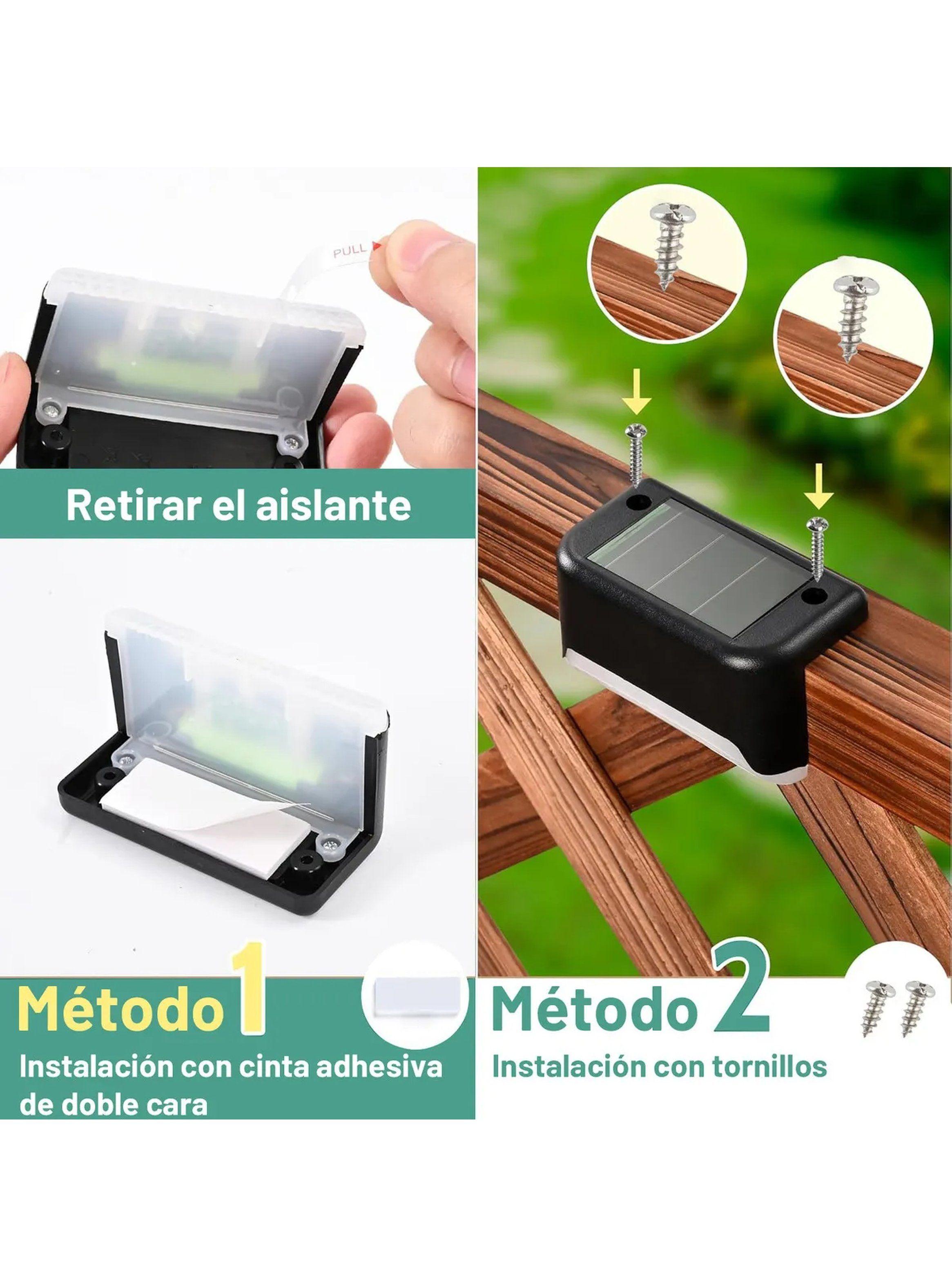 Lámparas LED Solares para Exteriores IP44 Automáticas 8 Piezas-6