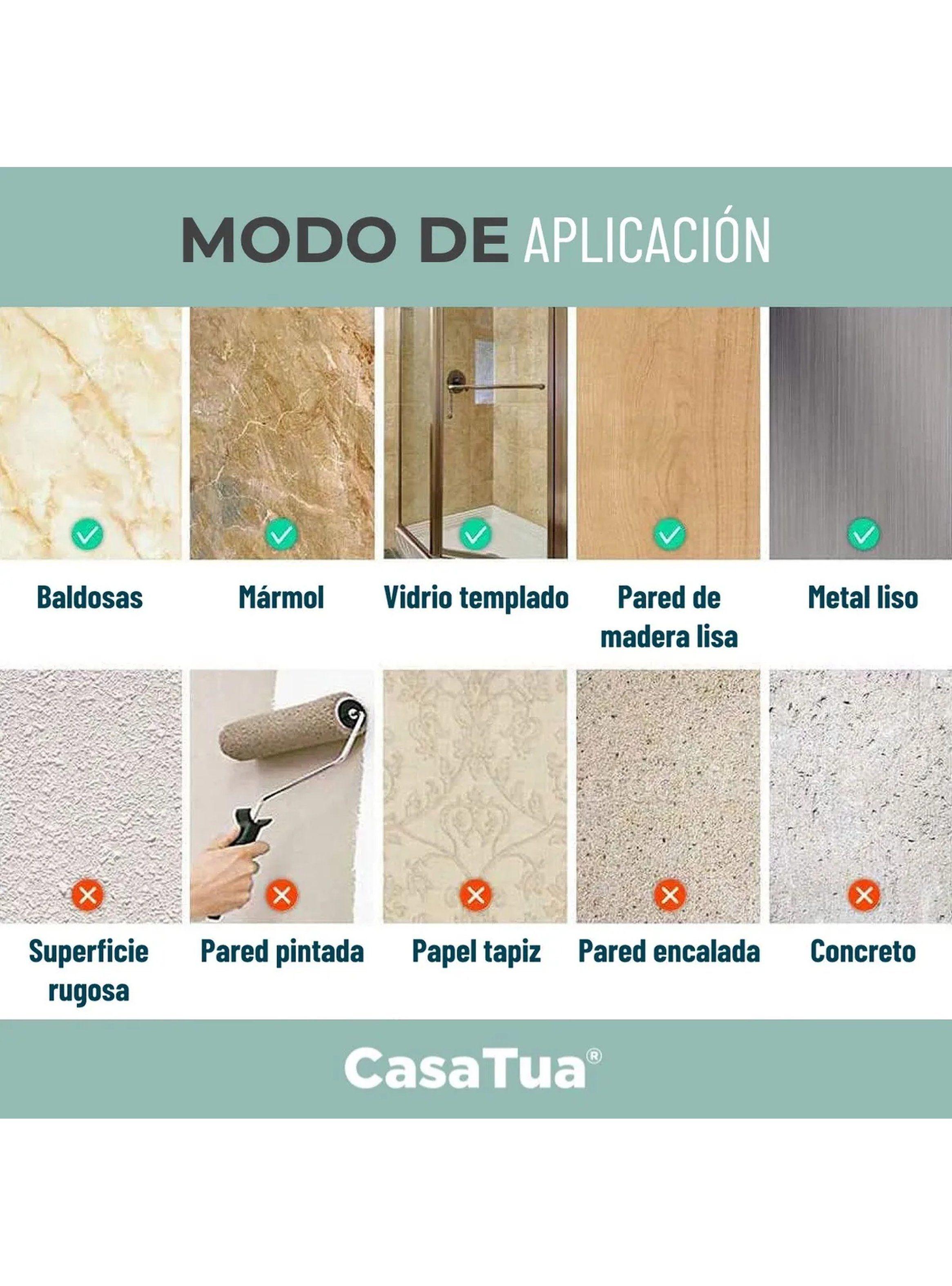 Estante de Baño Adhesivo Metálico Antioxidante con Rejilla-6