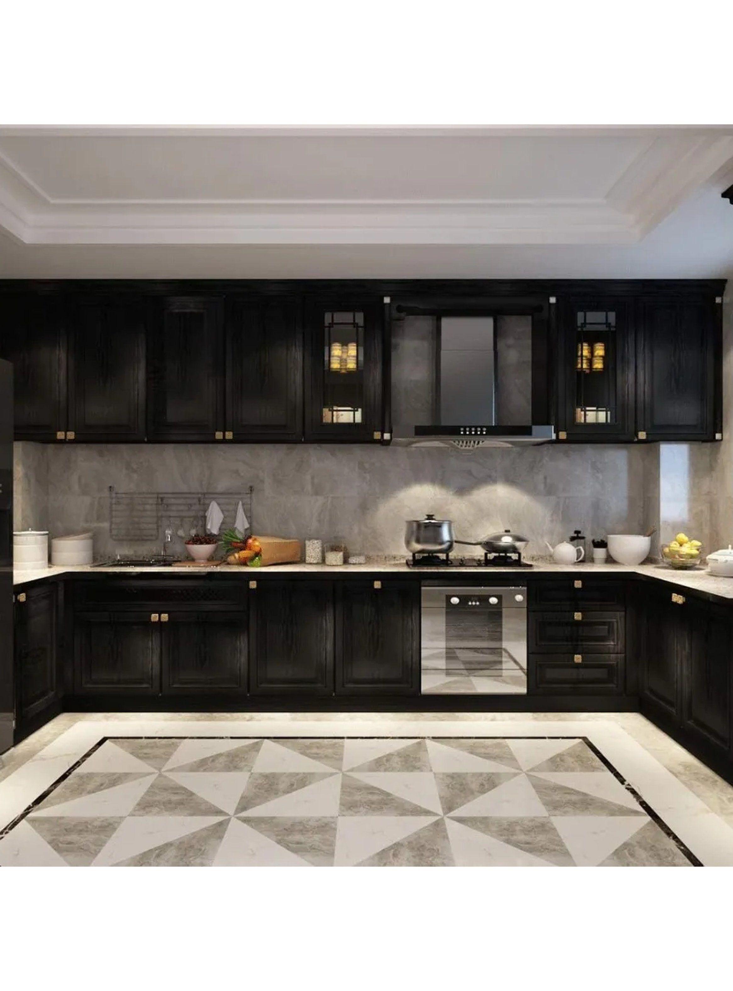 Vinilo Adhesivo Para Muebles Textura Madera Negro Mate-3