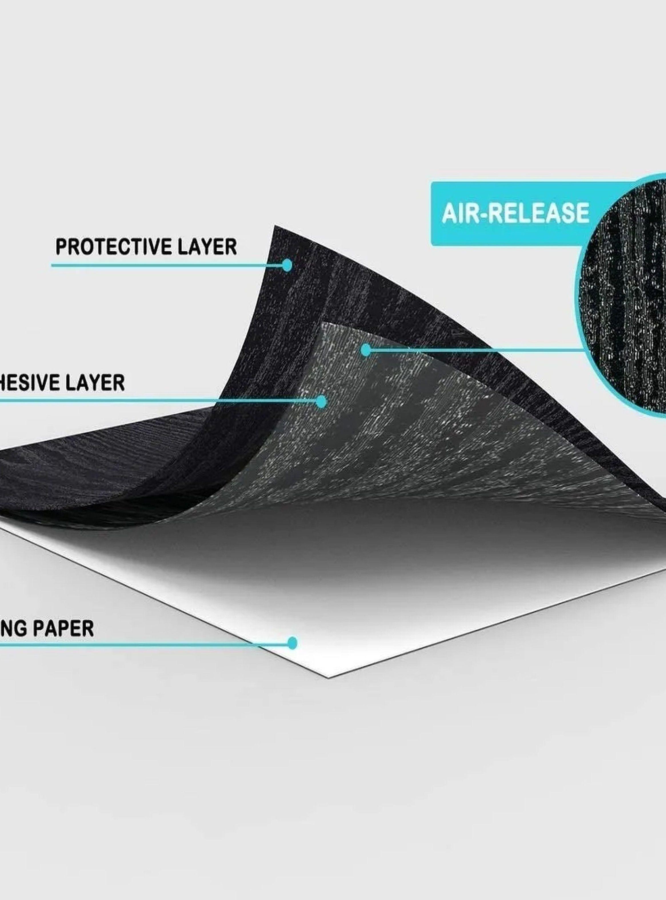 Vinilo Adhesivo Para Muebles Textura Madera Negro Mate-5