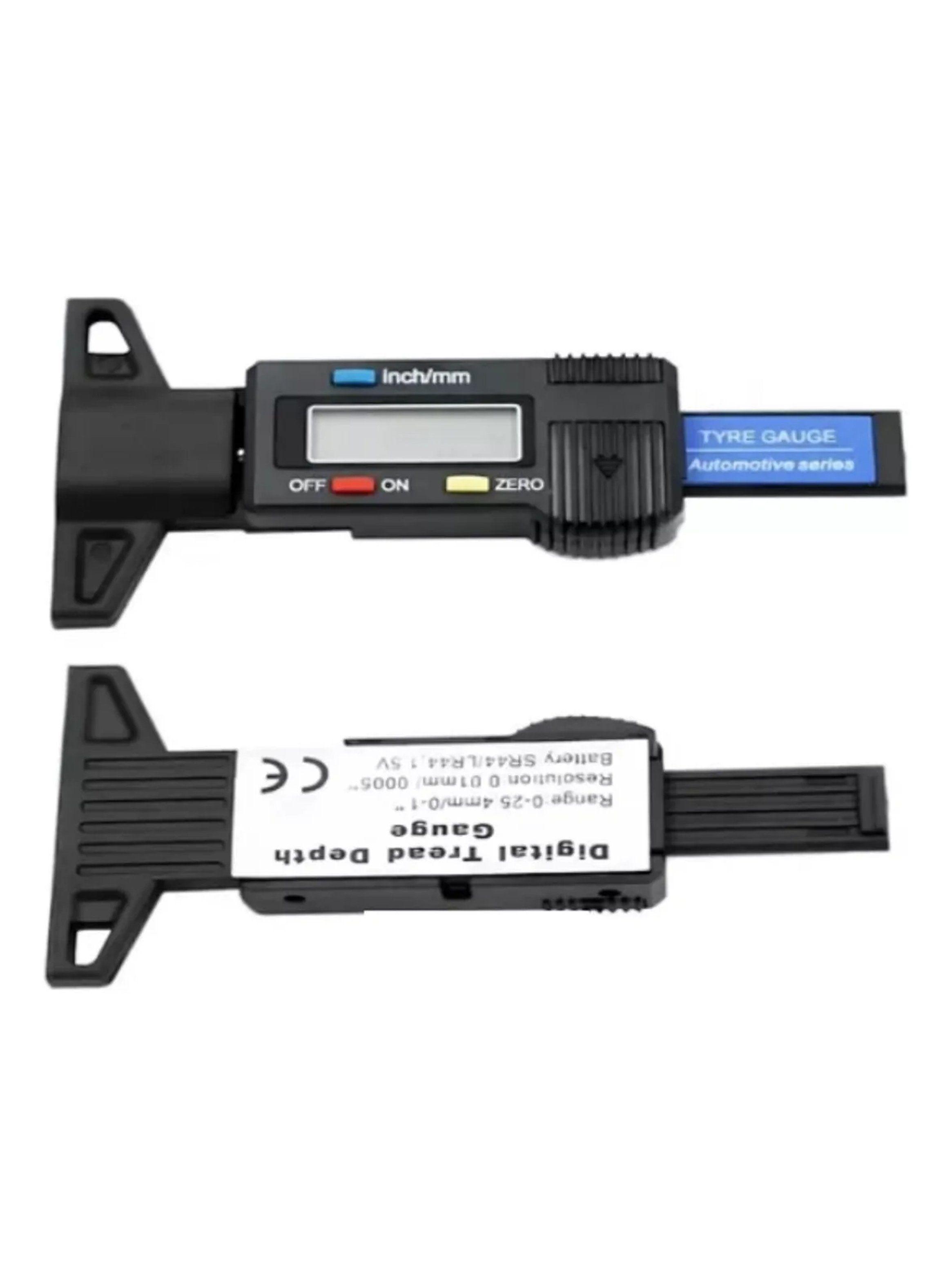 Calibrador Digital de Neumáticos Conversión Métrica Pantalla LCD-3