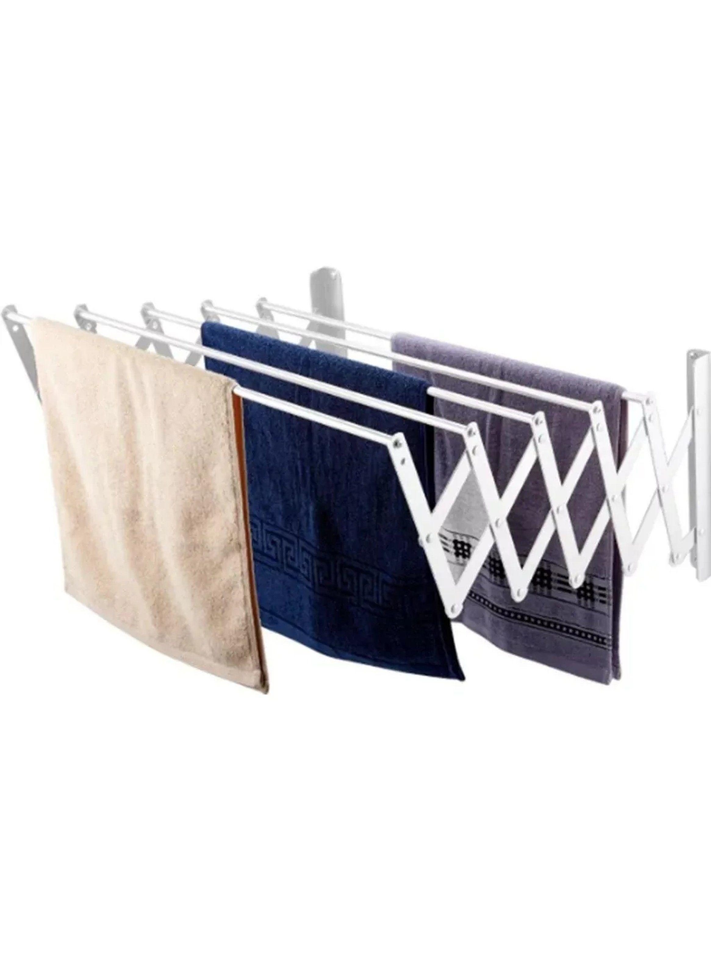 Tendedero Plegable de Pared Metal Blanco-0