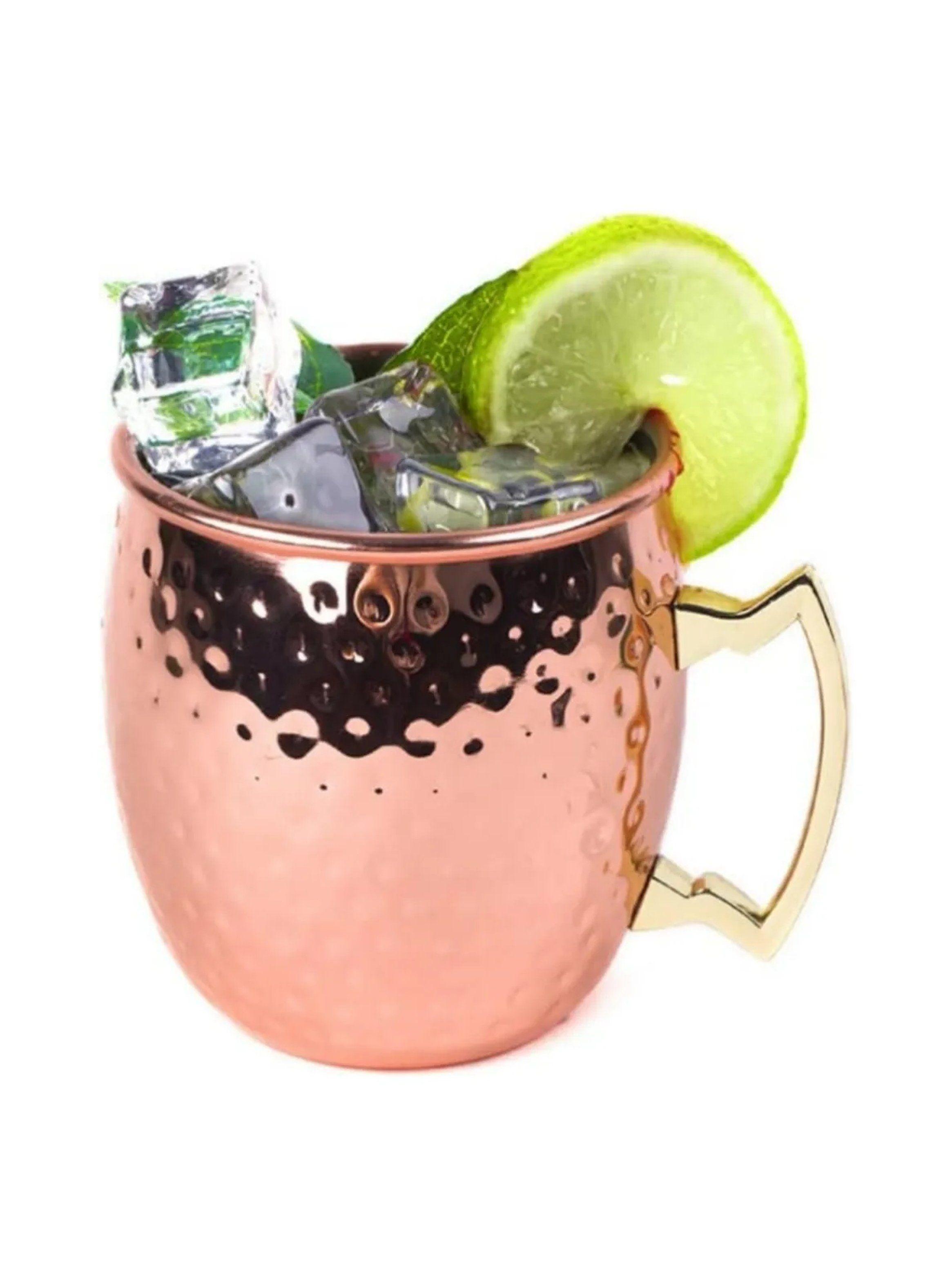 Juego de Tazas Moscow Mule Cobre Martillado 4 Piezas-2