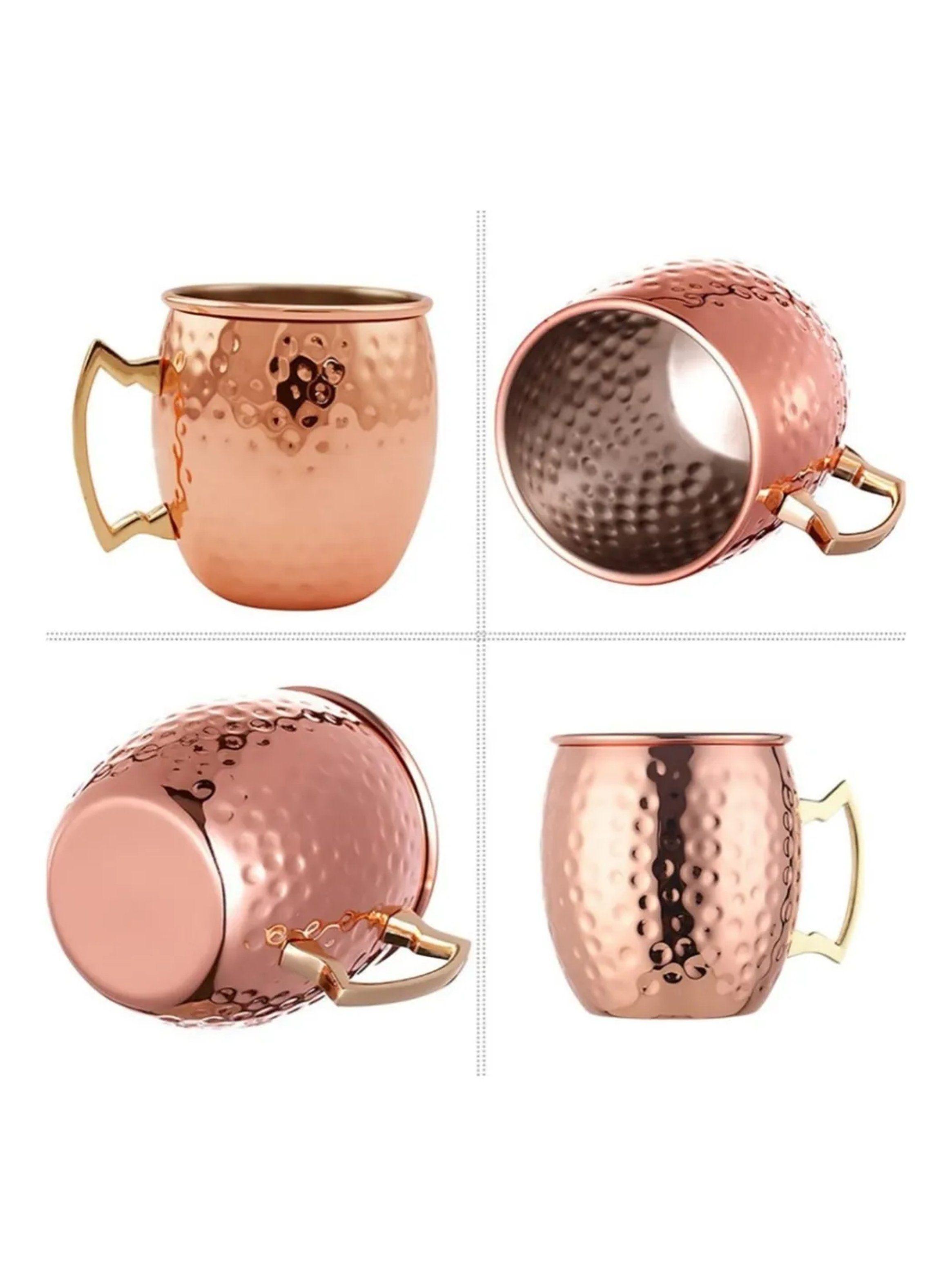 Juego de Tazas Moscow Mule Cobre Martillado 4 Piezas-6