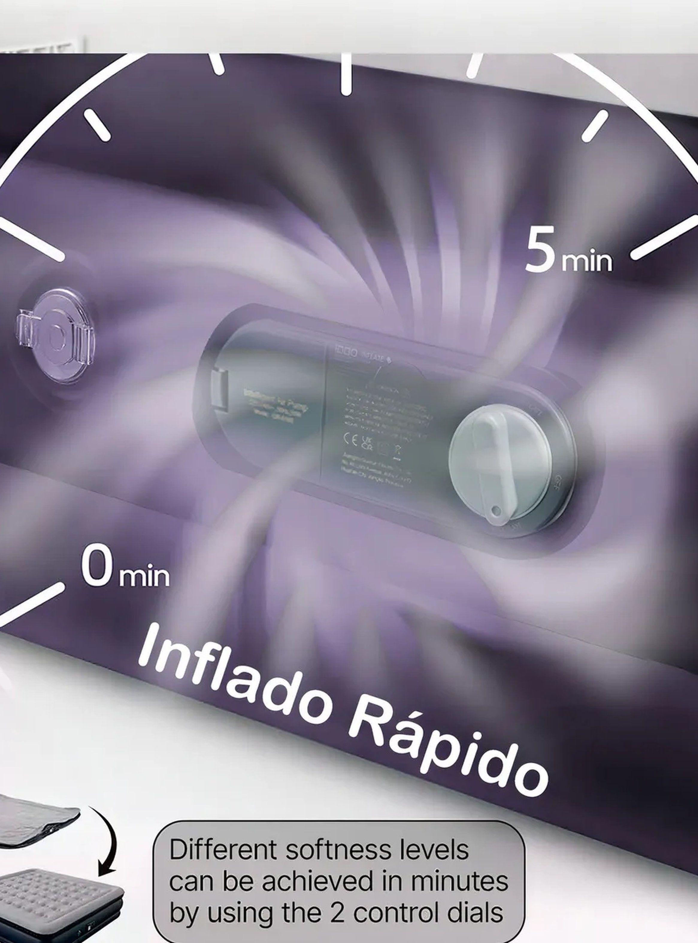 Colchón Inflable Doble Eléctrico Altura Extra Material Resistente-3