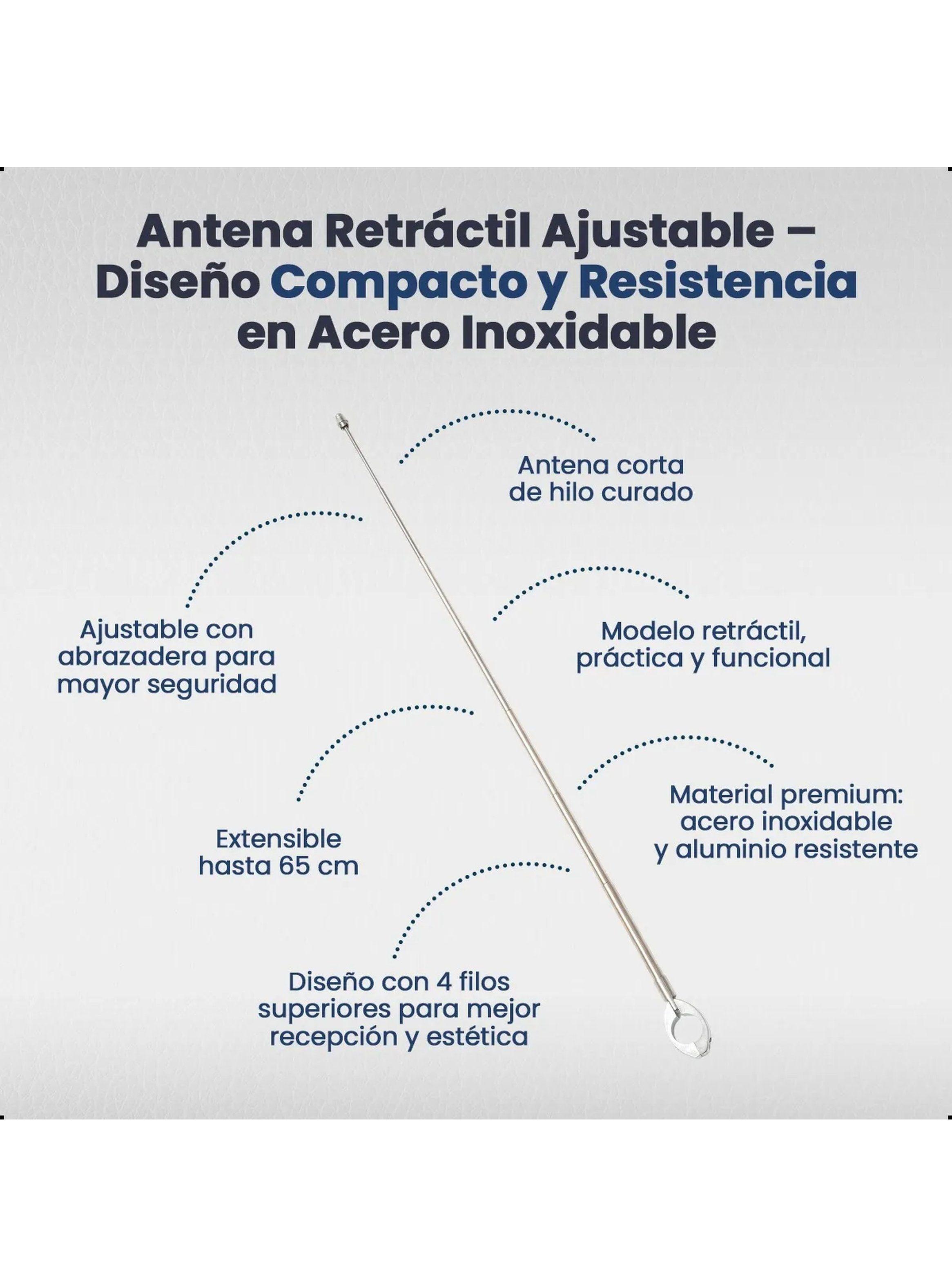 Antena Para Motocicleta Extensible 65 cm Resistente a La Corrosión-4