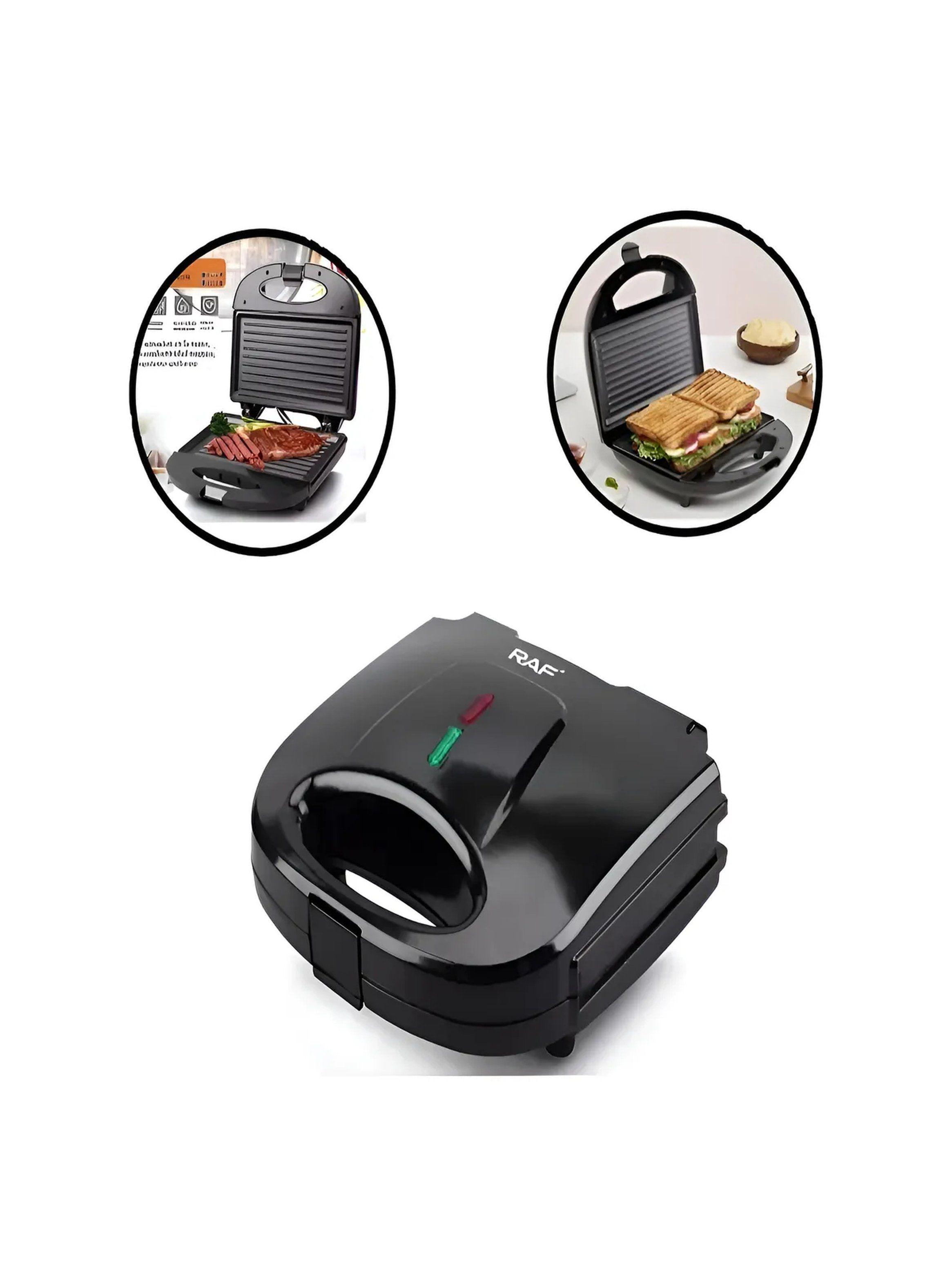 Sandwichera Eléctrica Antiadherente Compacta Negra-0