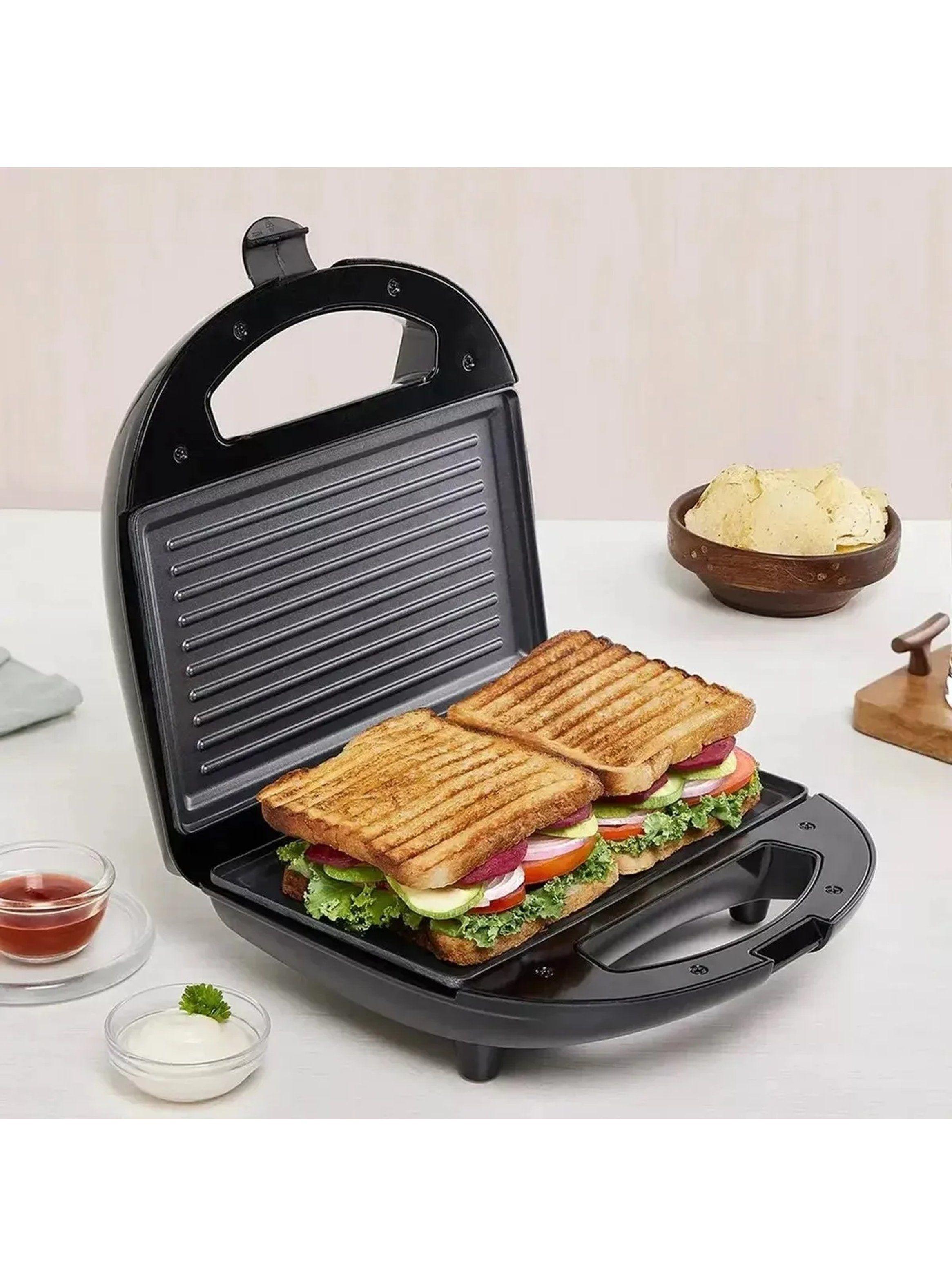 Sandwichera Eléctrica Antiadherente Compacta Negra-7