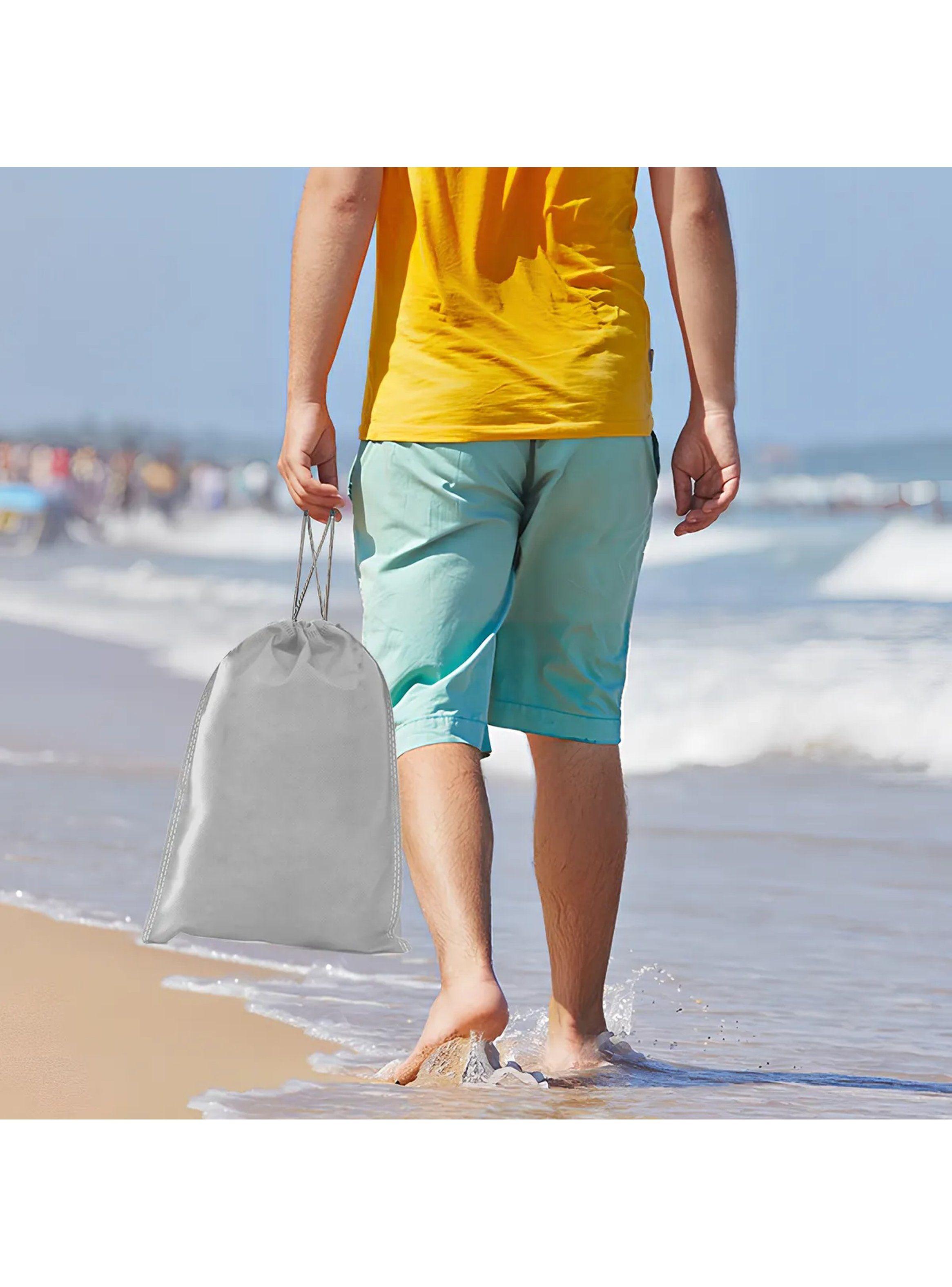 Bolsa de Almacenamiento de Tela para Zapatos 12 Piezas 43x34 cm Gris-5