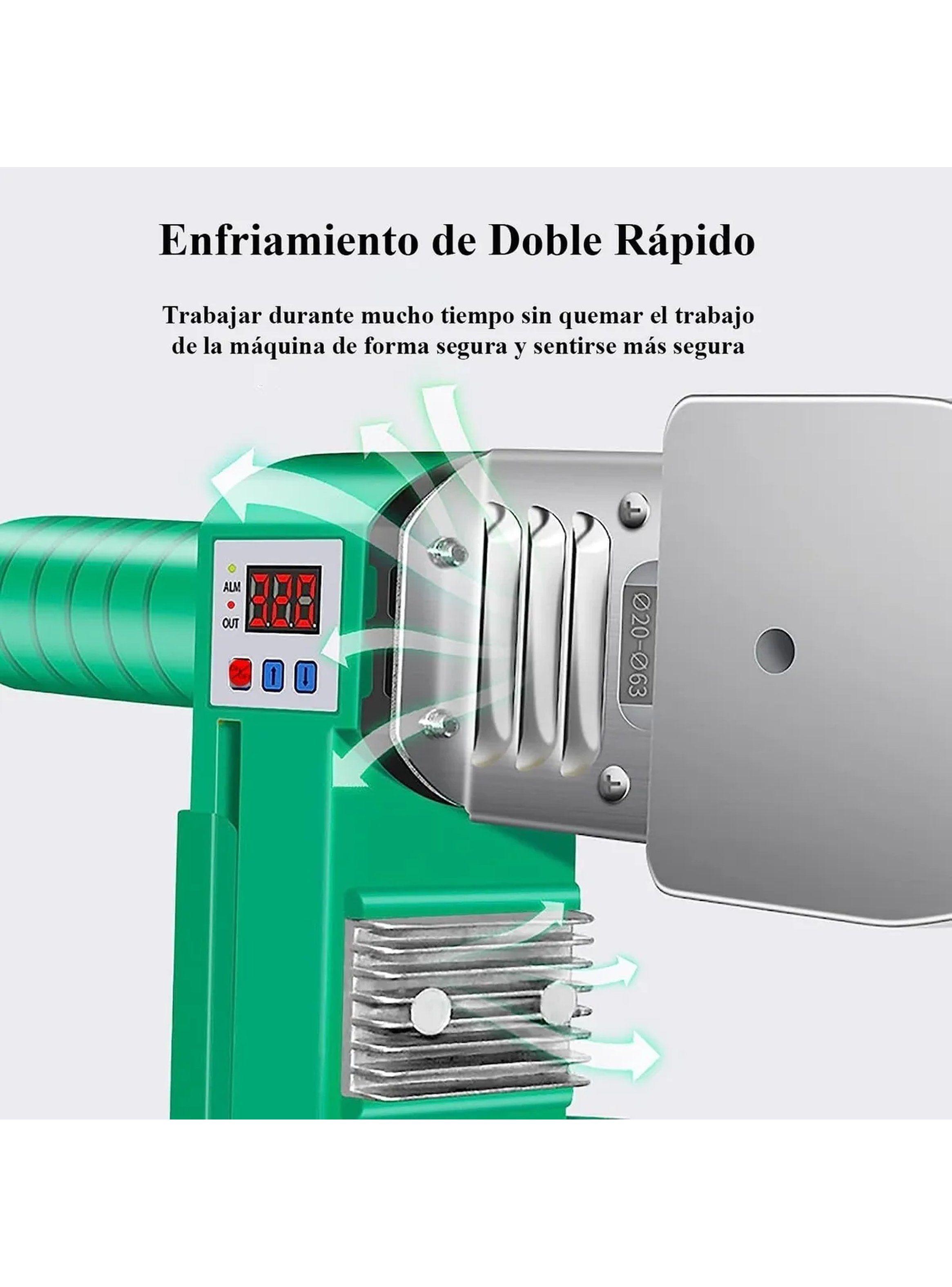 Máquina Soldadora de Tubos de Plástico LED Ajustable Verde-4