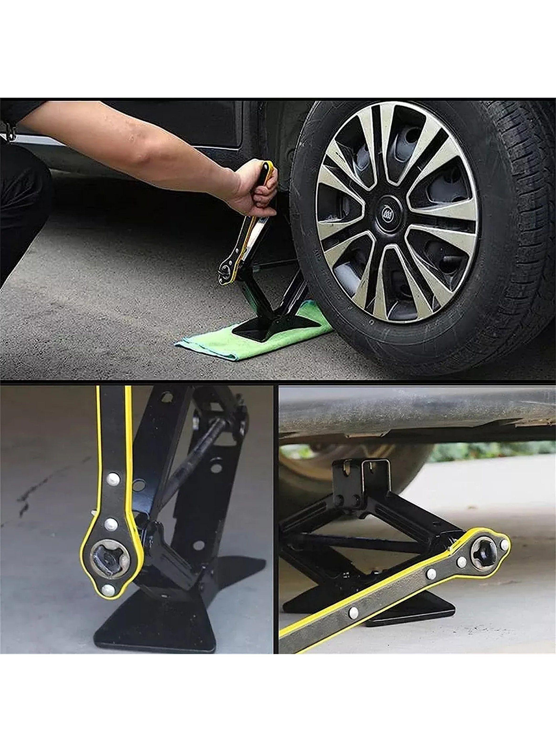 Gato Mecánico 3 Toneladas Ajustable Negro 8.5-40 cm-2