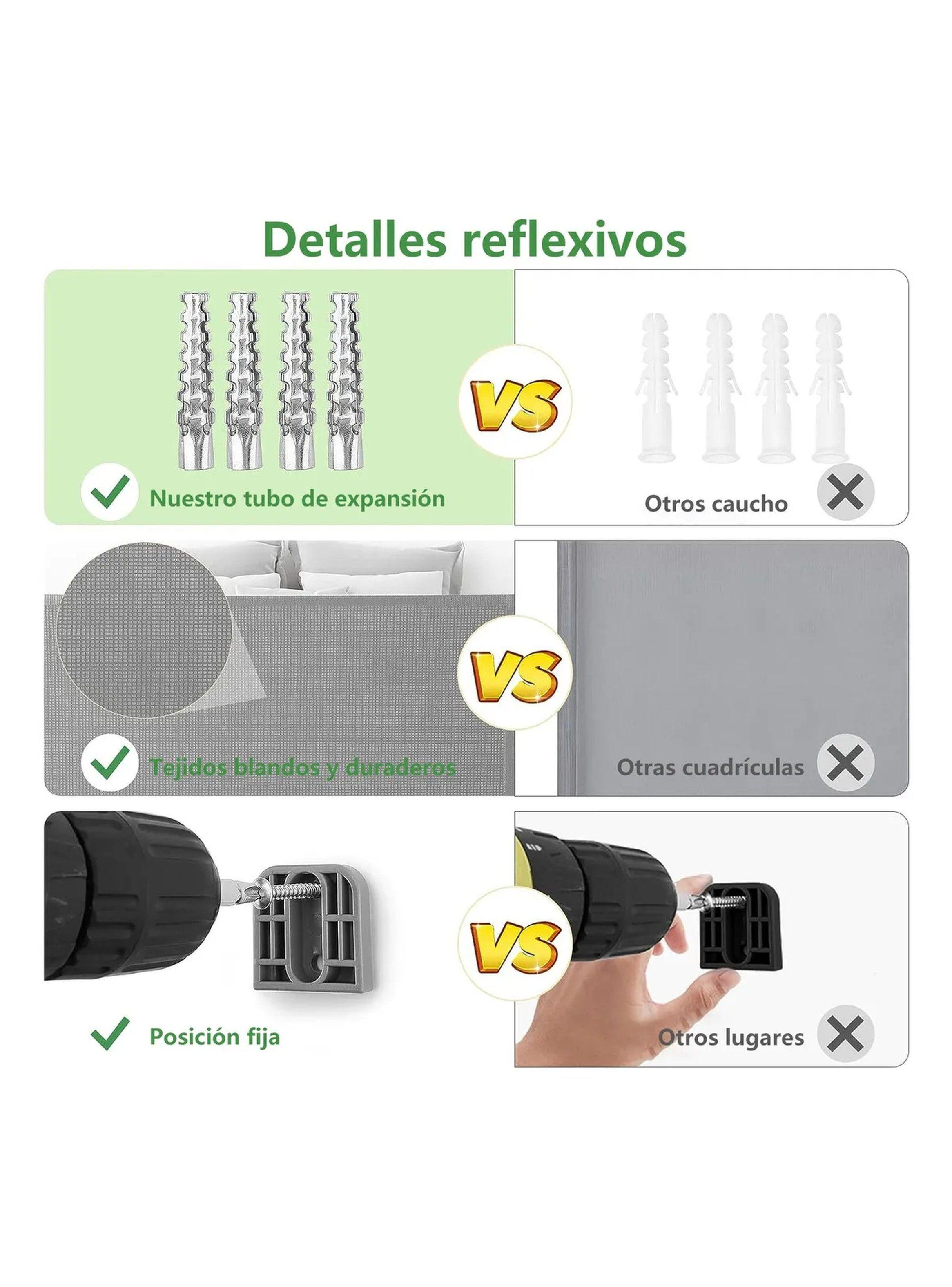 Puerta Retráctil de Seguridad 150 cm Exterior Interior Ajustable-5