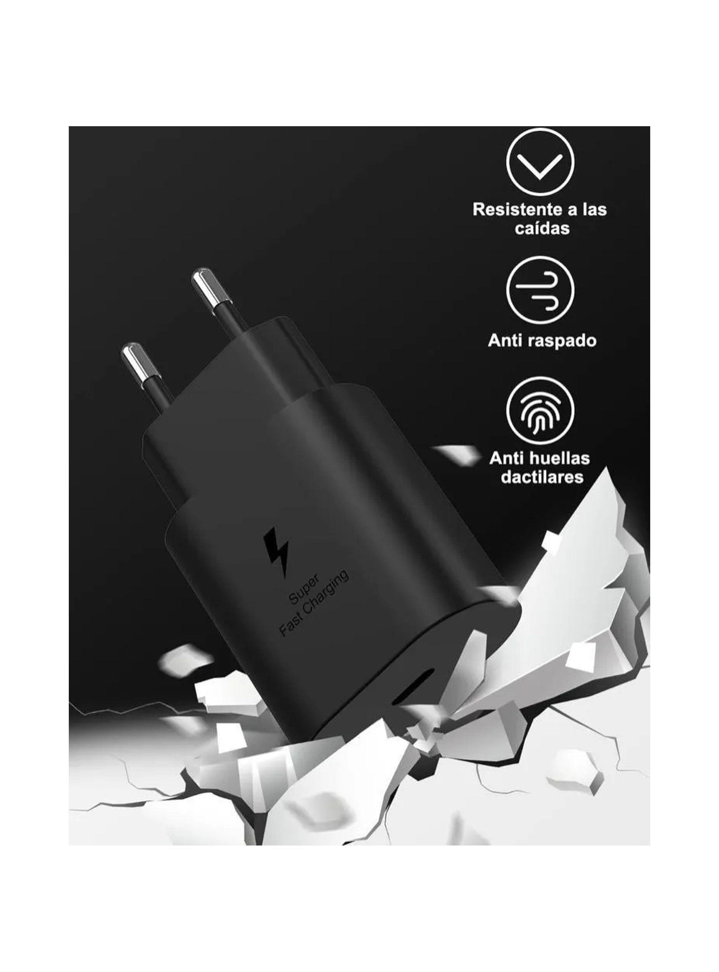 Cargador Rápido USB-C 25W Resistente Caídas Negro-2