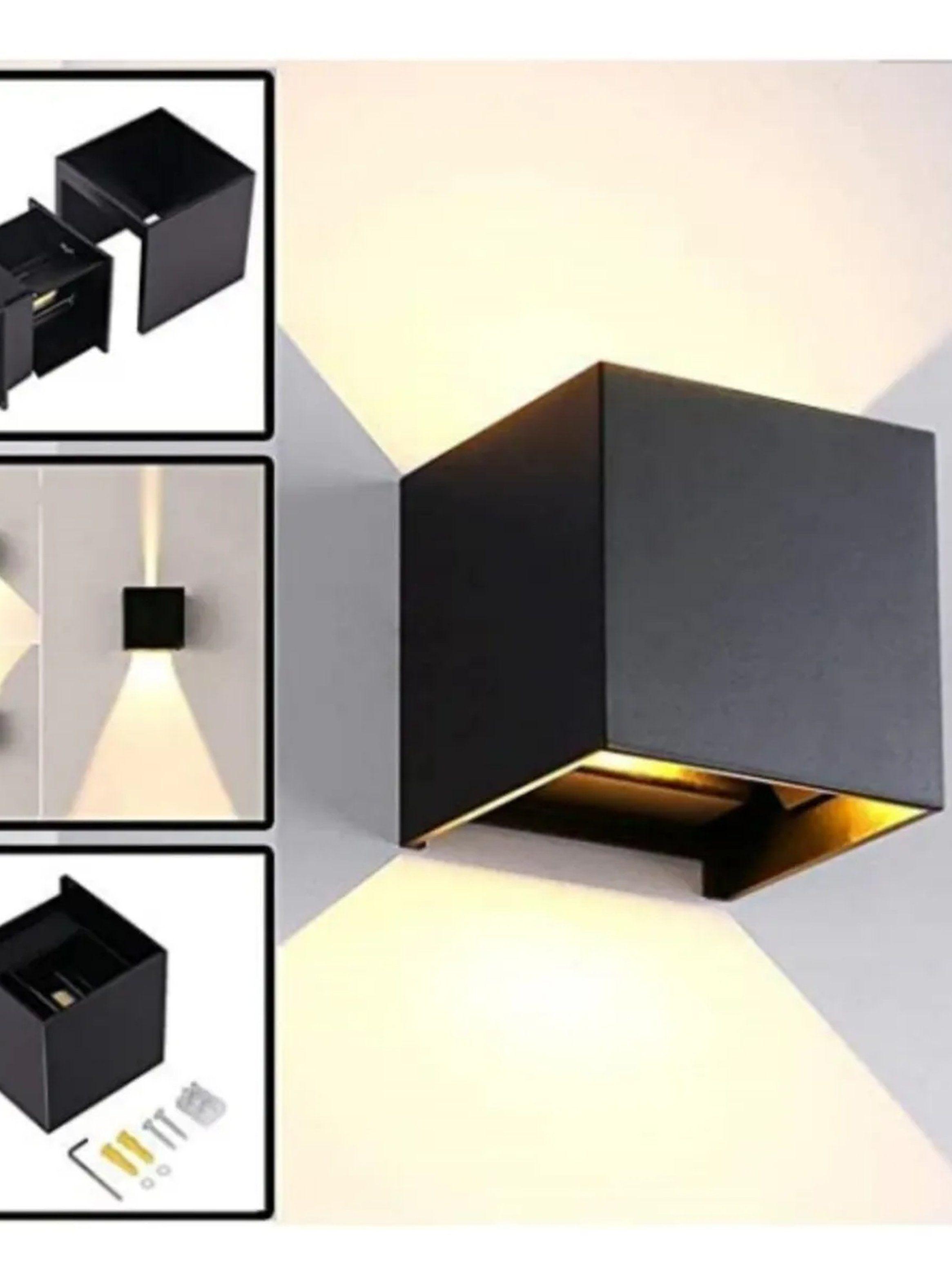 Aplique de Pared LED Diseño Minimalista Negro Interior y Exterior-3