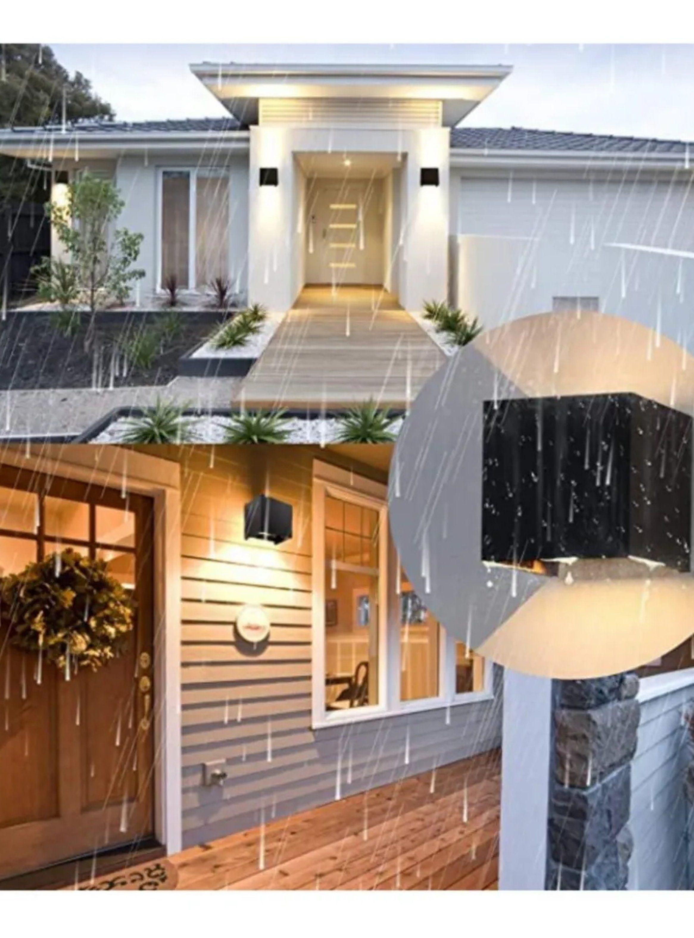 Aplique de Pared LED Diseño Minimalista Negro Interior y Exterior-5