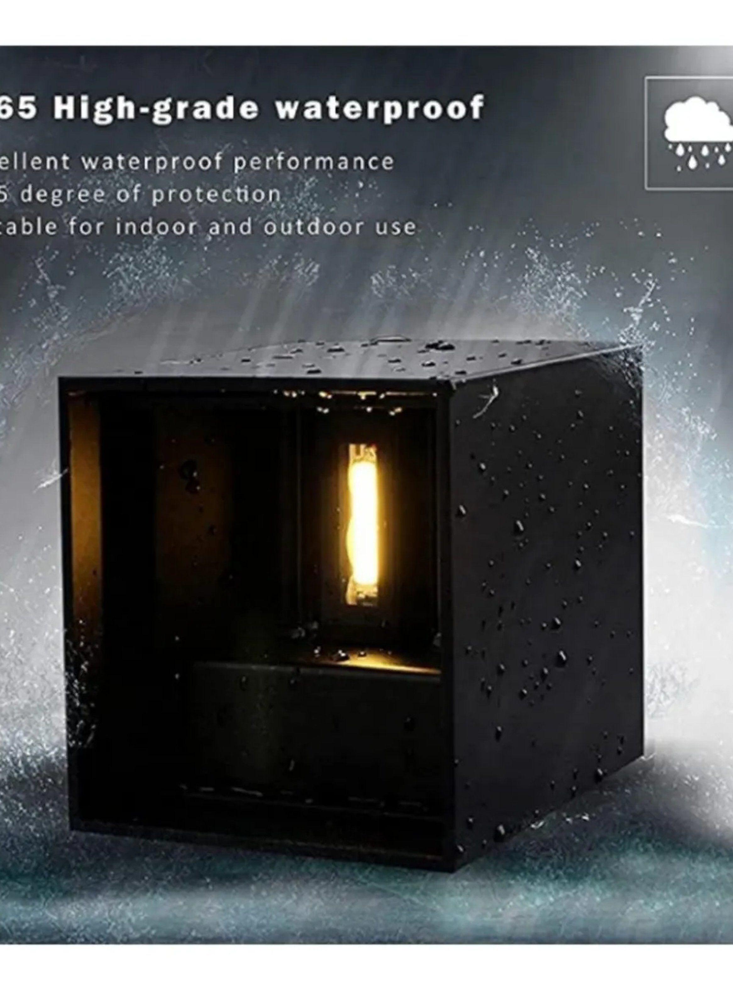 Aplique de Pared LED Diseño Minimalista Negro Interior y Exterior-6