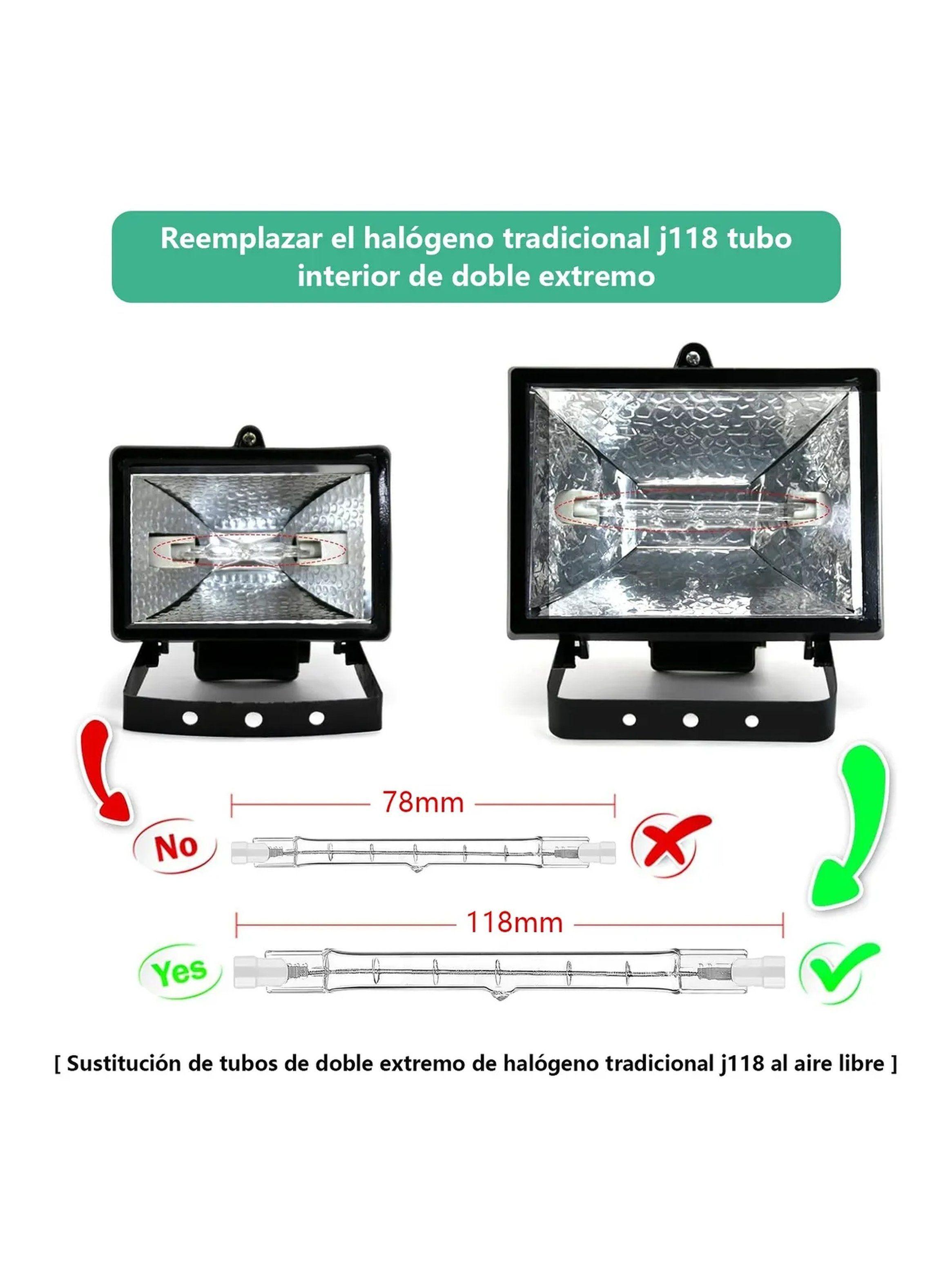 Tubo Halógeno J118 Doble Extremo 118mm Transparente-3