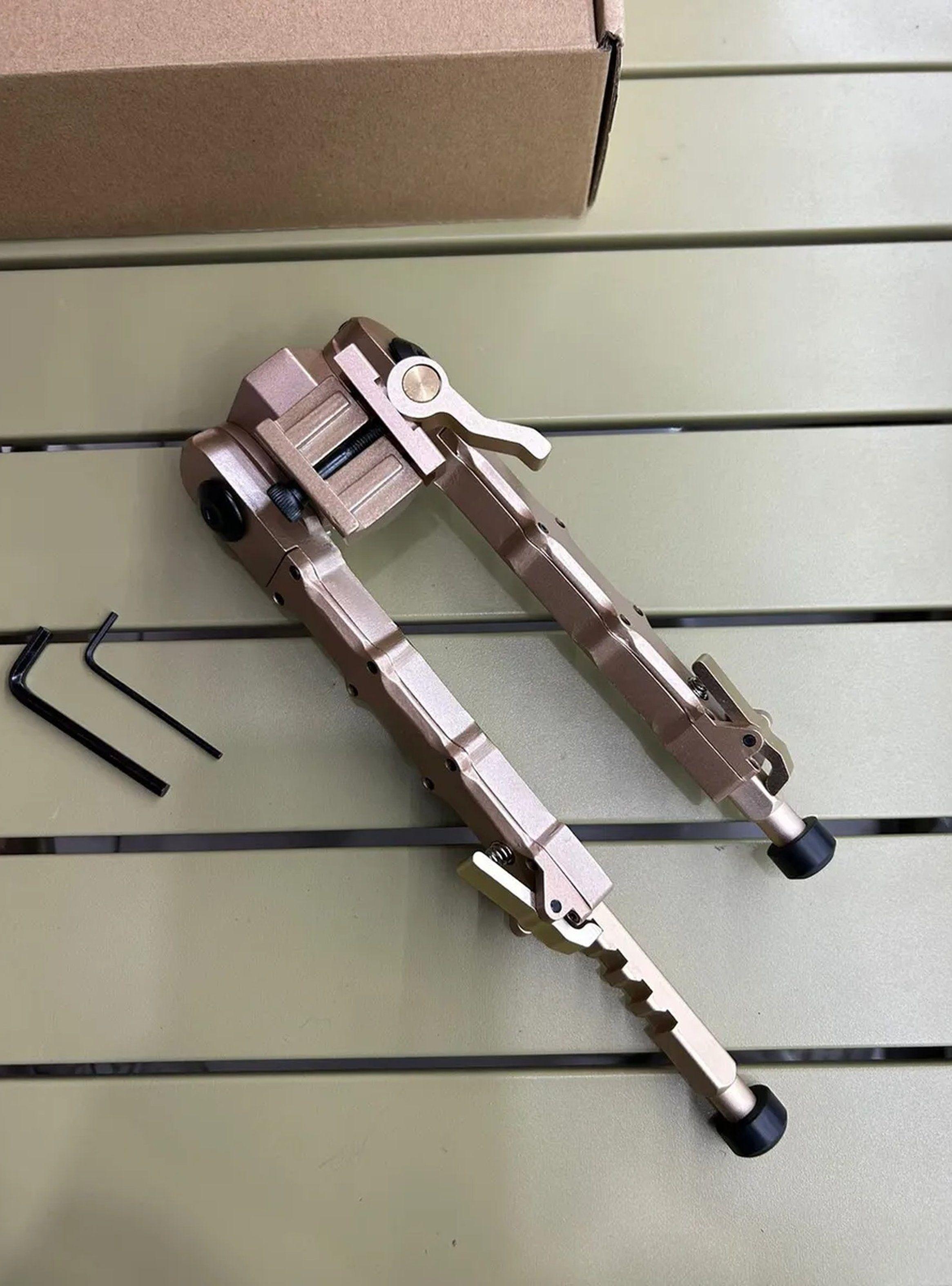 Bipode Ajustable de Metal Táctico Color Desert Tan-2