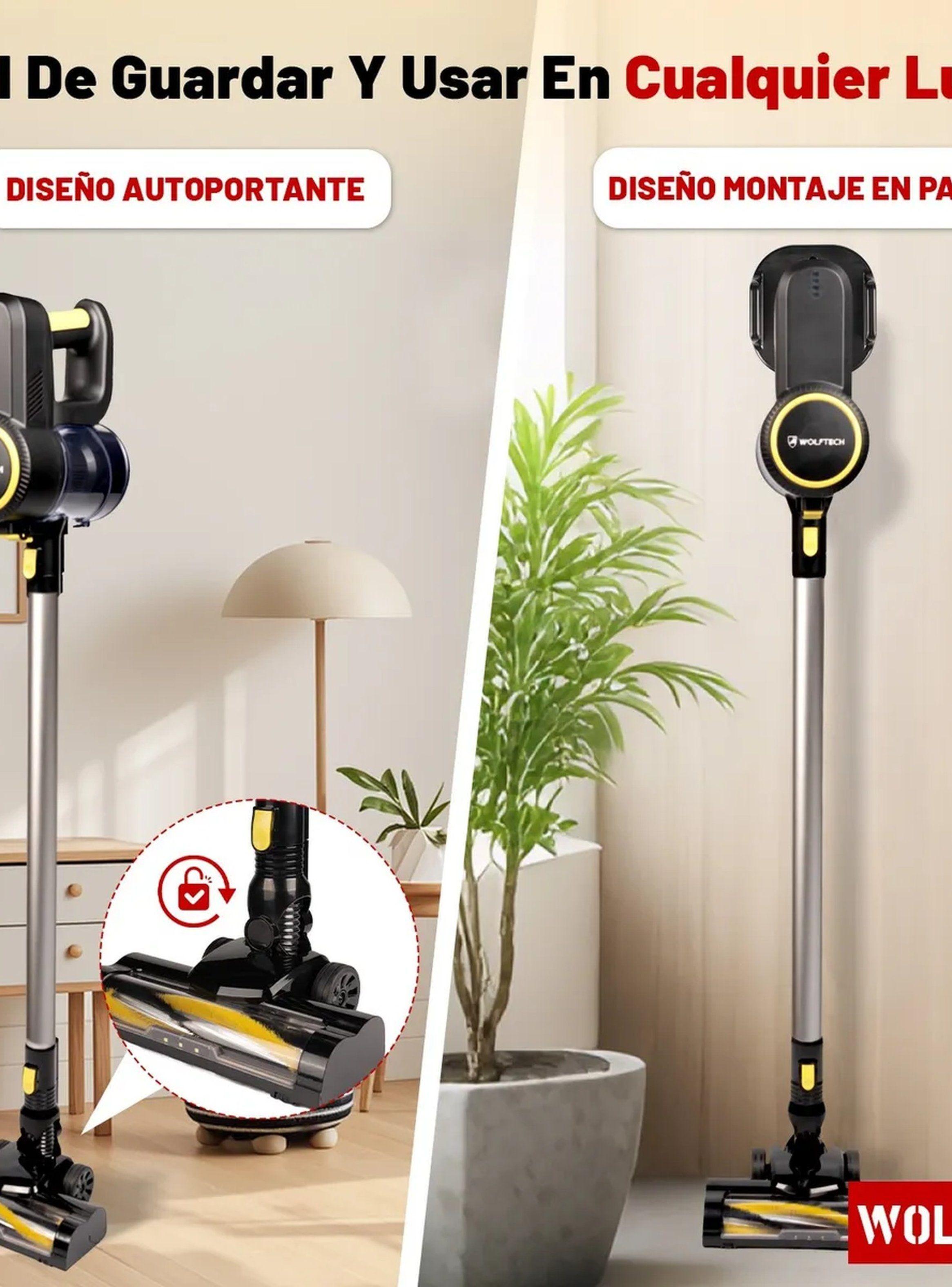 Aspiradora Sin Cable 12KPa Potencia Succión Filtro HEPA-5