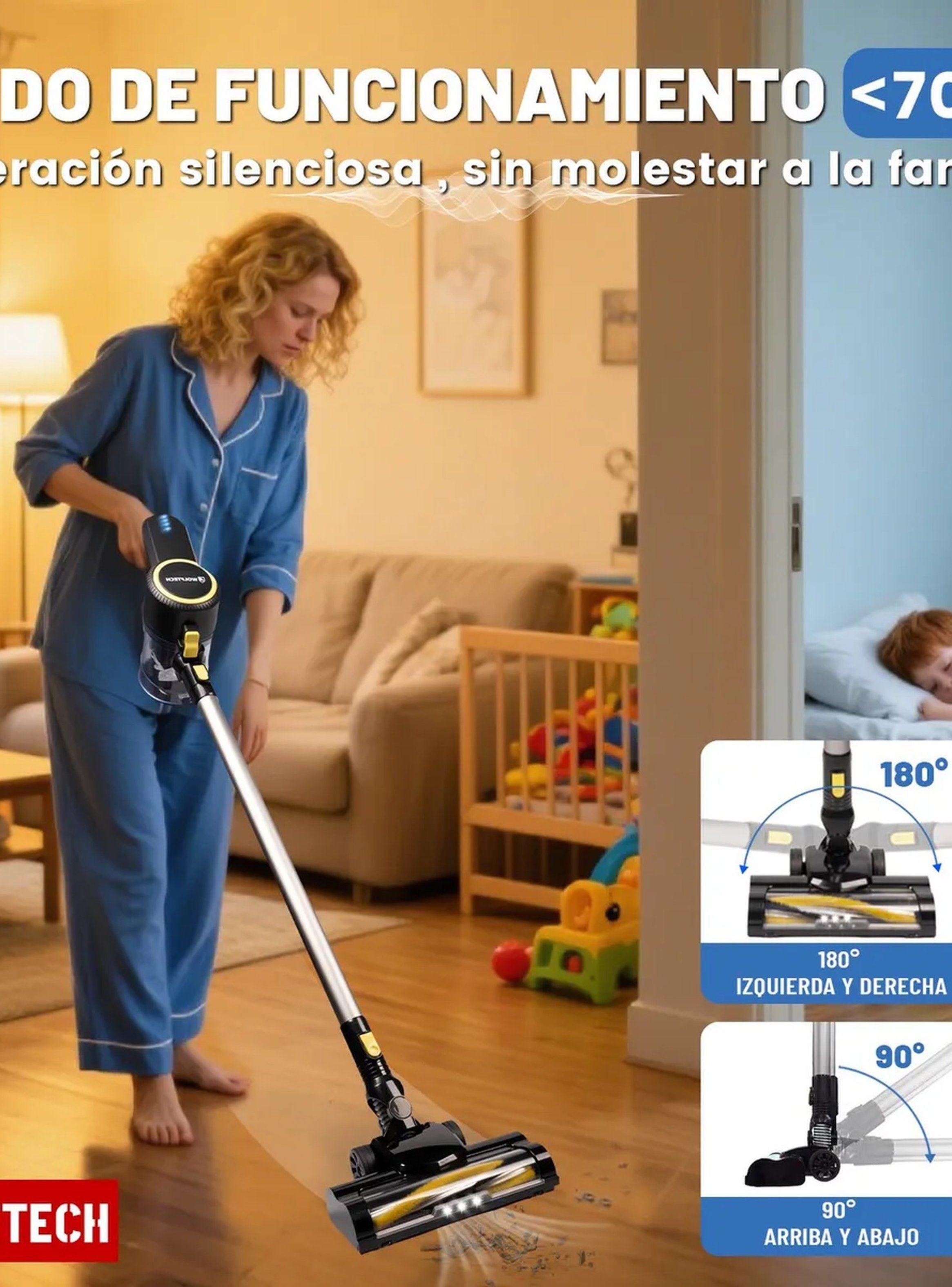 Aspiradora Sin Cable 12KPa Potencia Succión Filtro HEPA-6